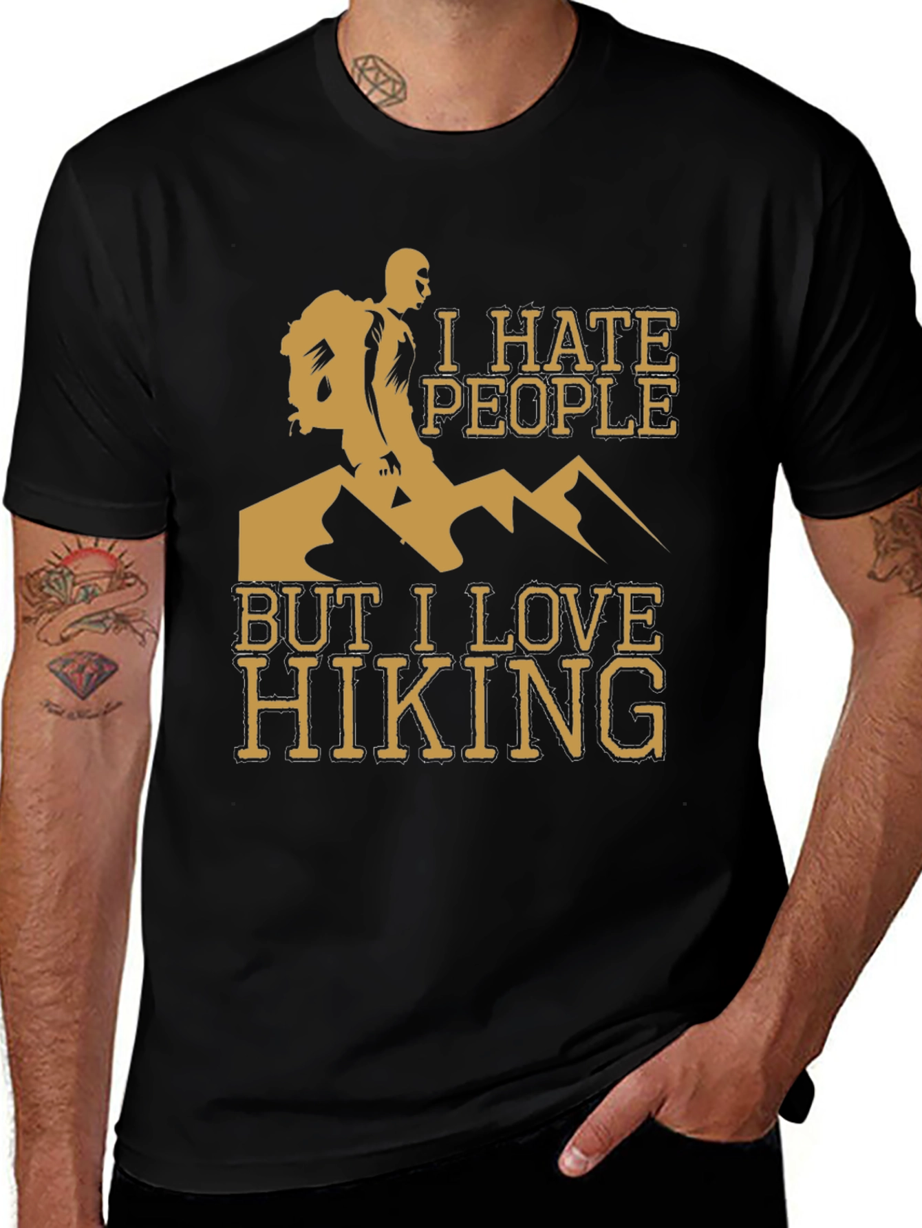 I Hate People But I Love Hiking T-Shirt