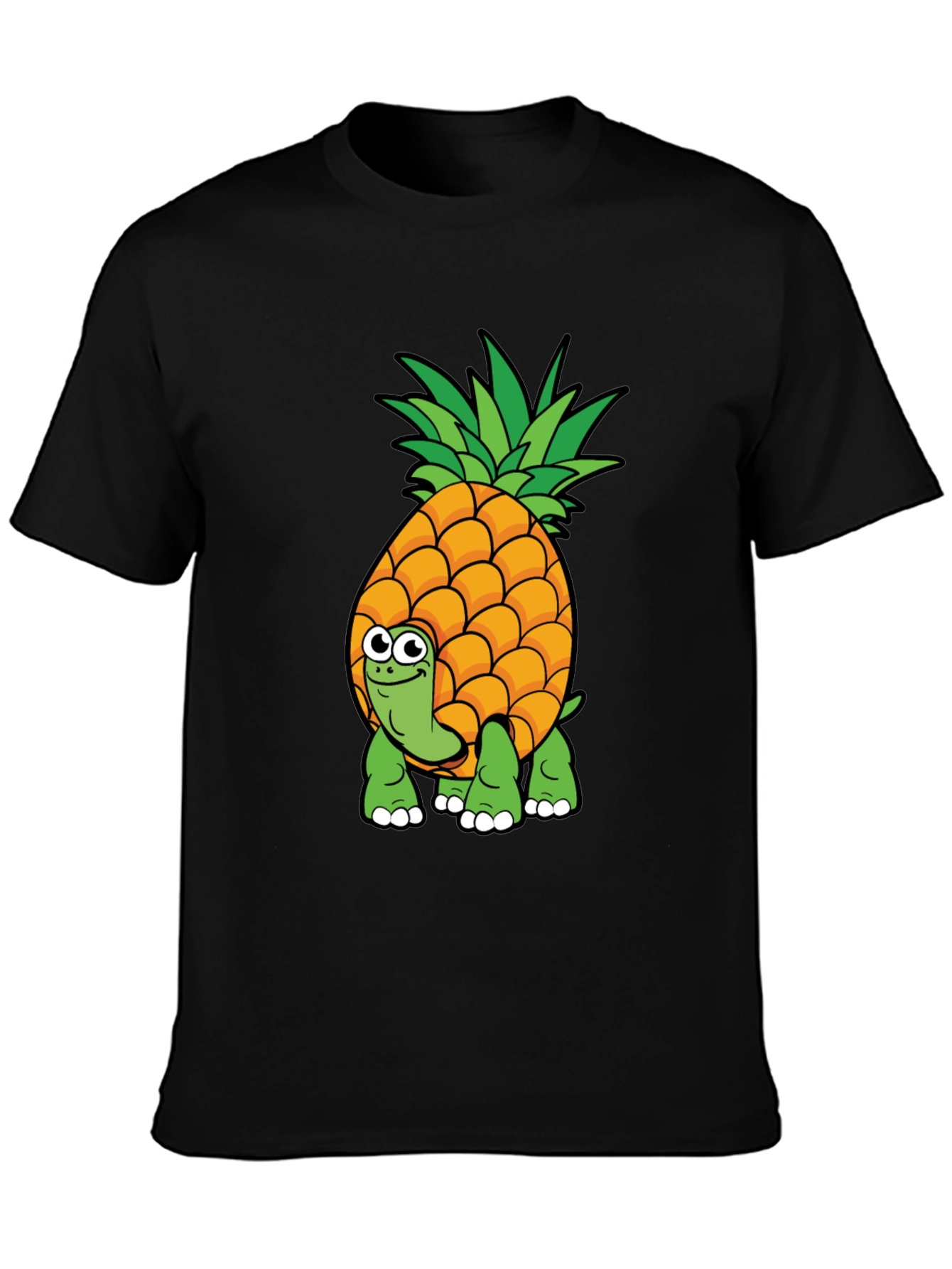 Pineapple Turtle Graphic Tee - Novelty Cartoon Shirt