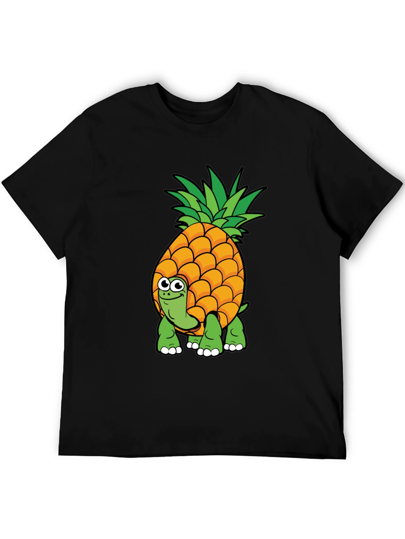 Pineapple Turtle Graphic Tee - Novelty Cartoon Shirt