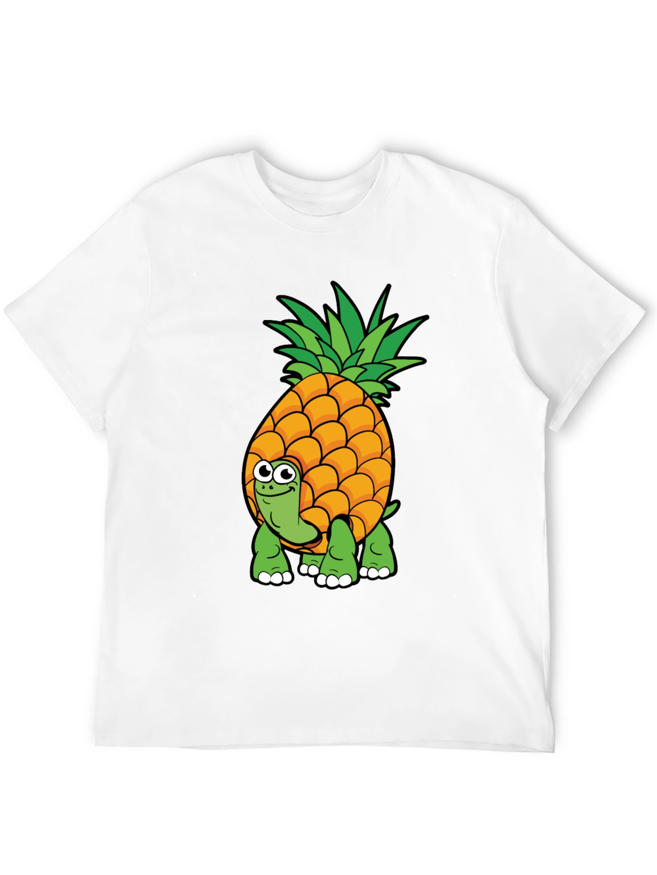 Pineapple Turtle Graphic Tee - Novelty Cartoon Shirt