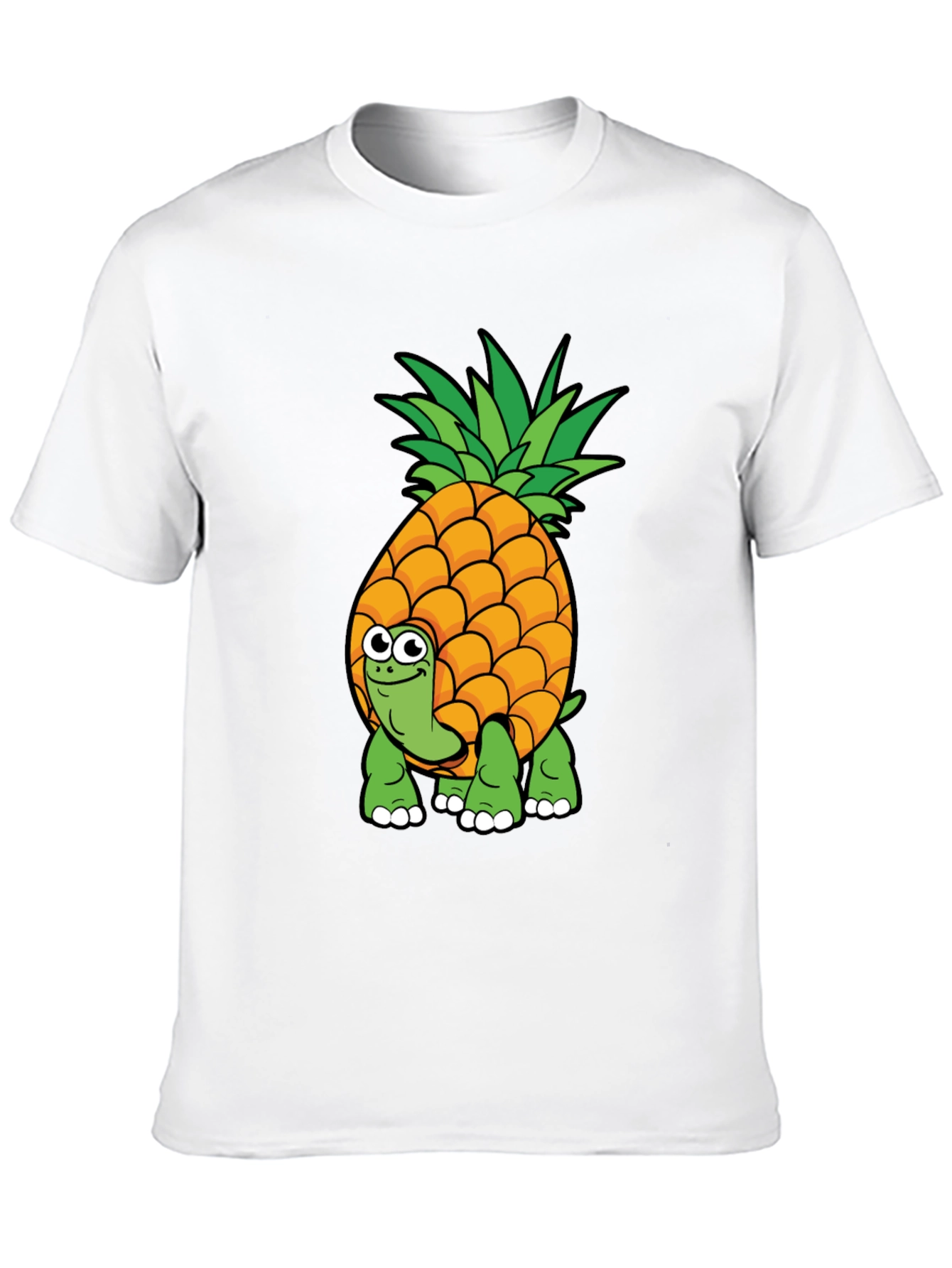 Pineapple Turtle Graphic Tee - Novelty Cartoon Shirt