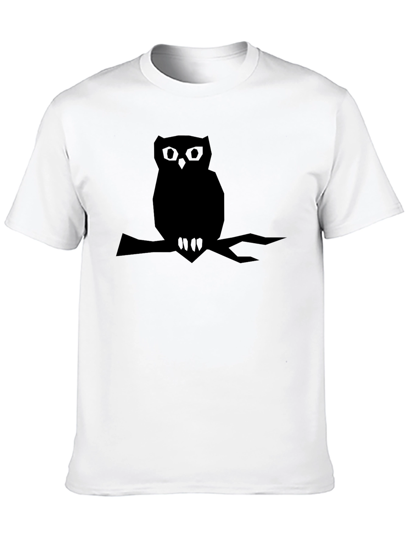 Mens Black Owl Graphic Tee