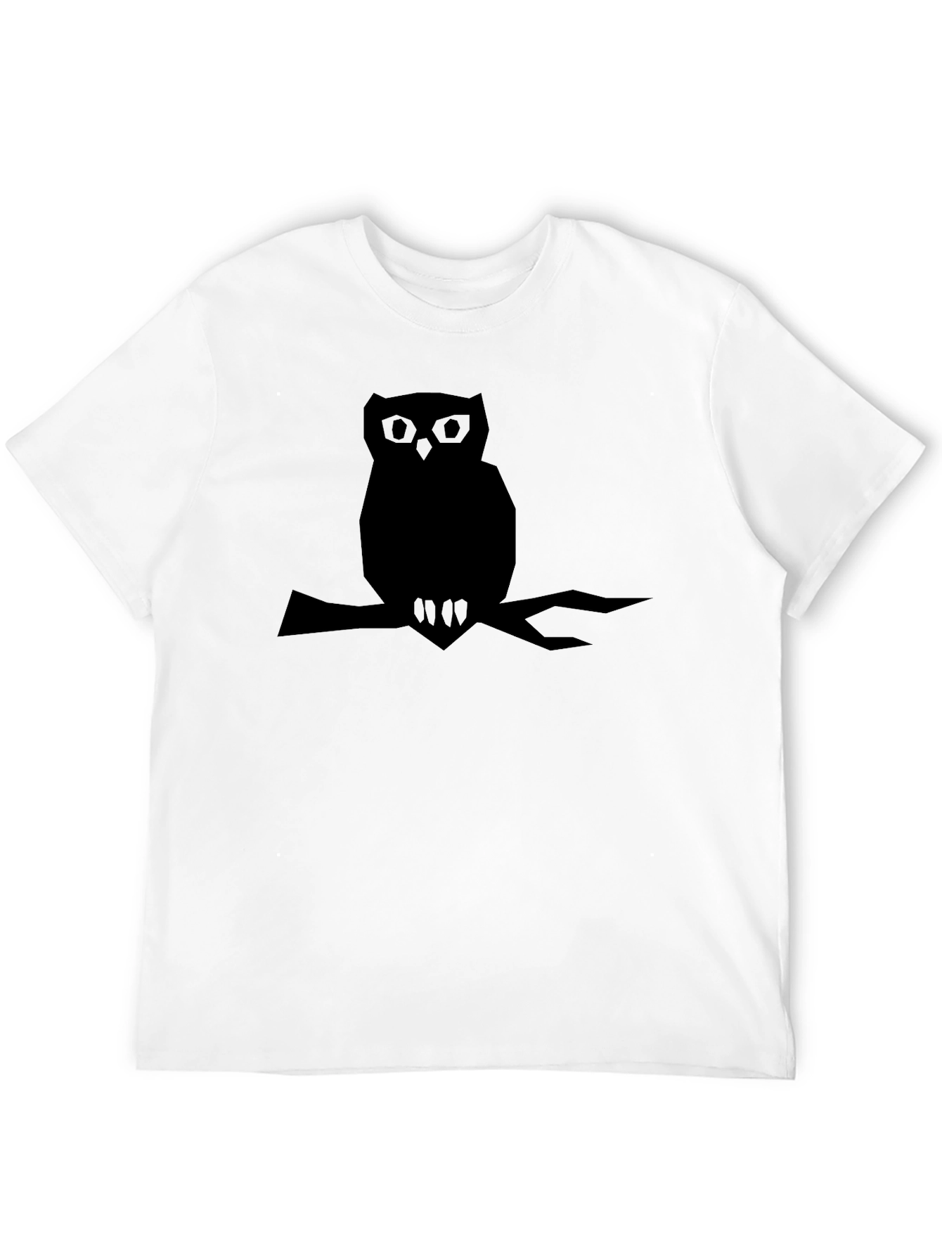 Mens Black Owl Graphic Tee