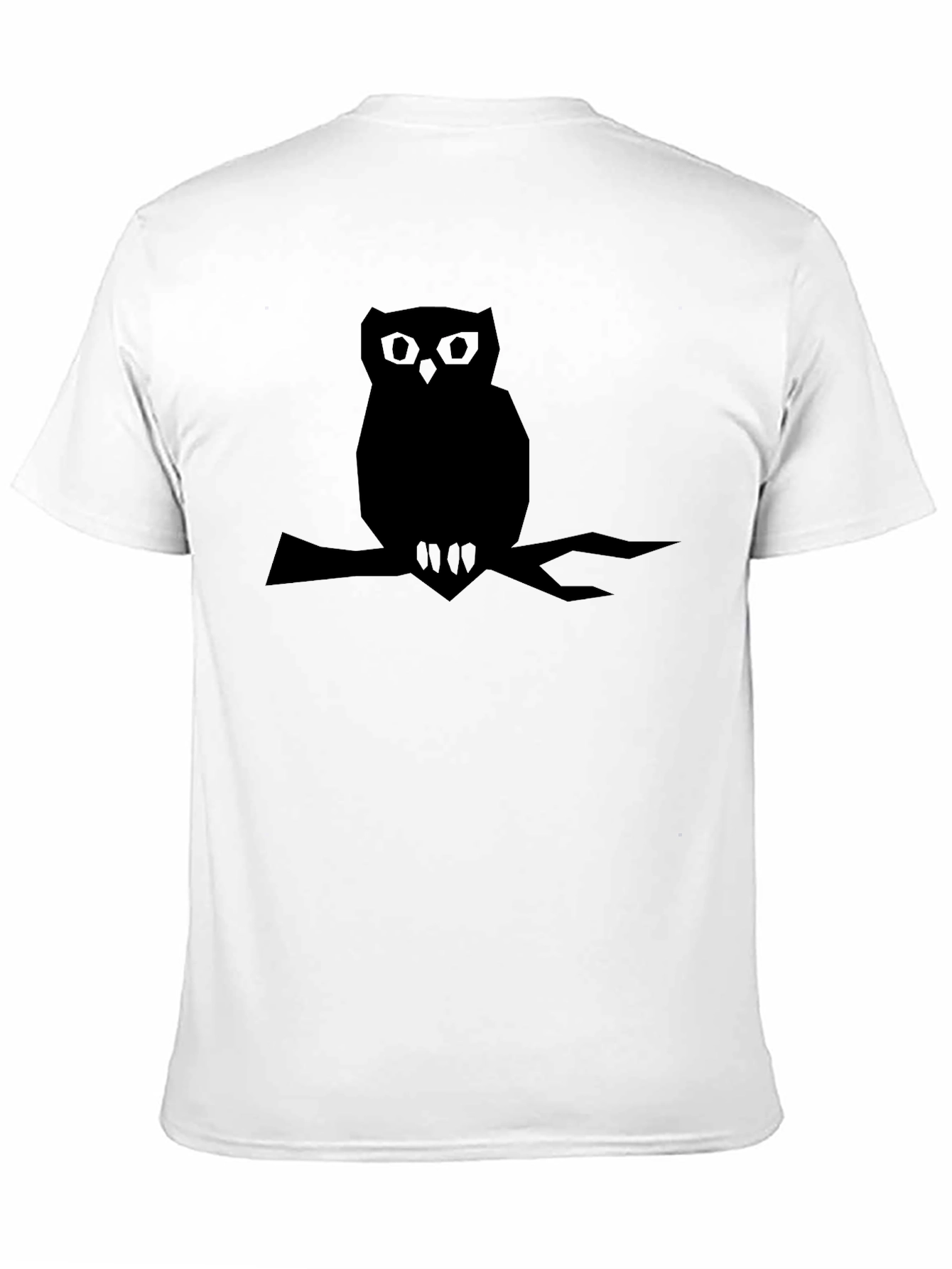 Mens Black Owl Graphic Tee