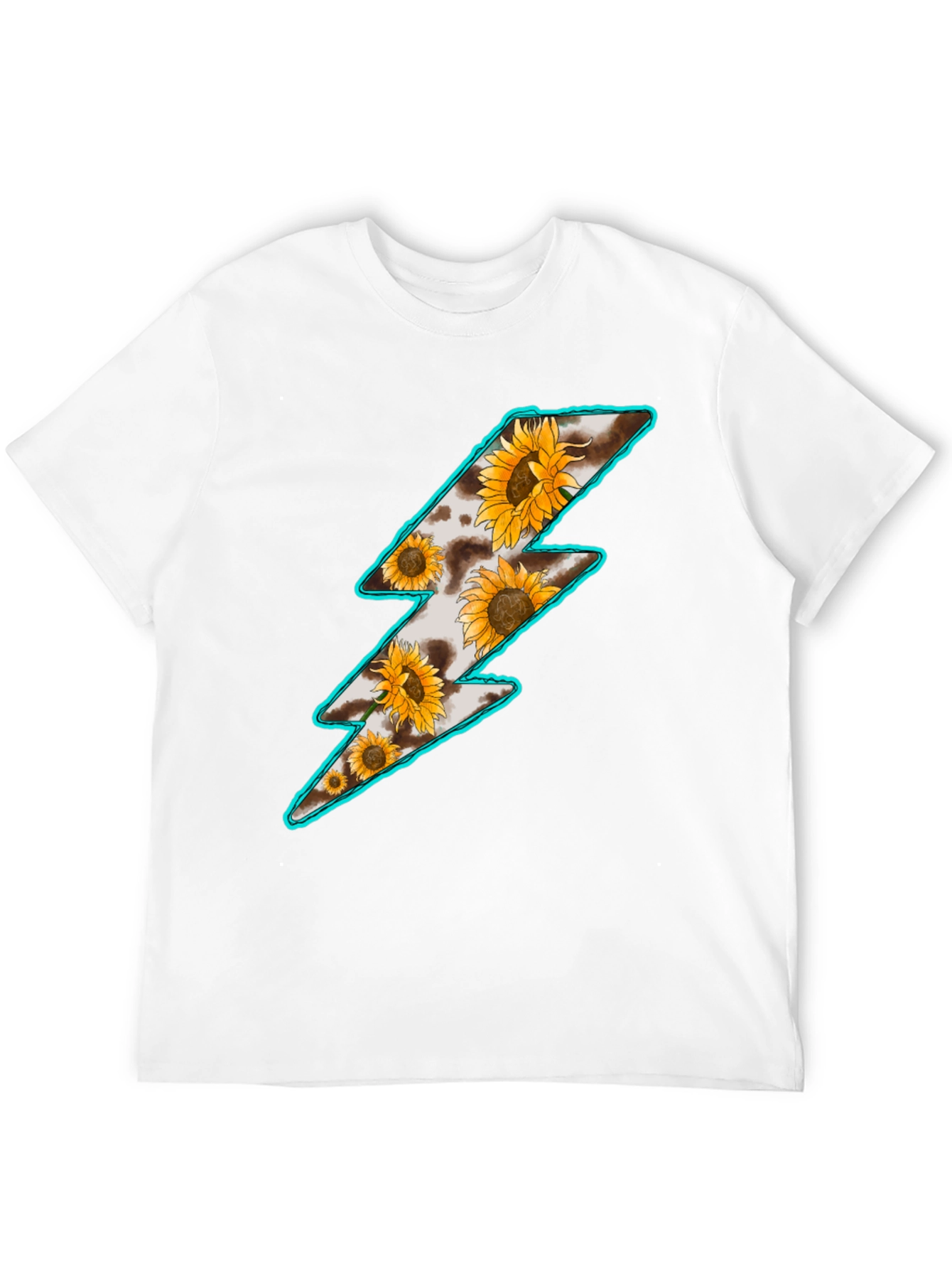 Sunflower Lightning Bolt Graphic T-Shirt
