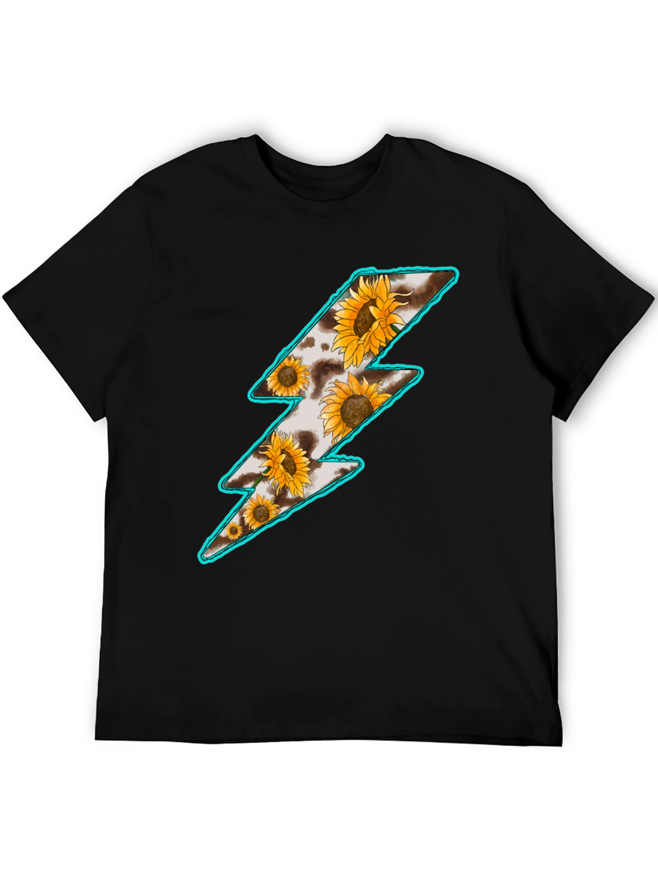 Sunflower Lightning Bolt Graphic T-Shirt