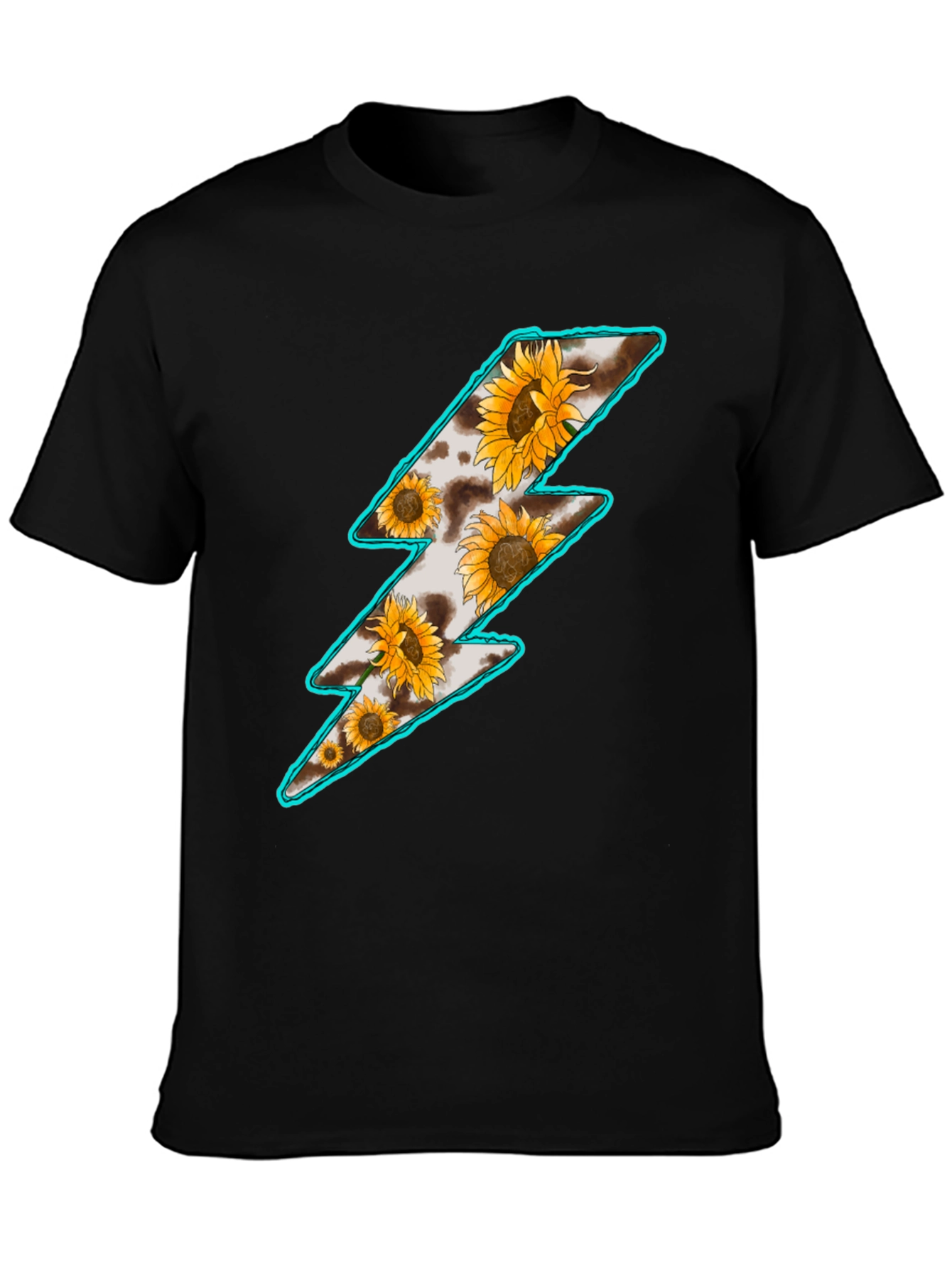 Sunflower Lightning Bolt Graphic T-Shirt