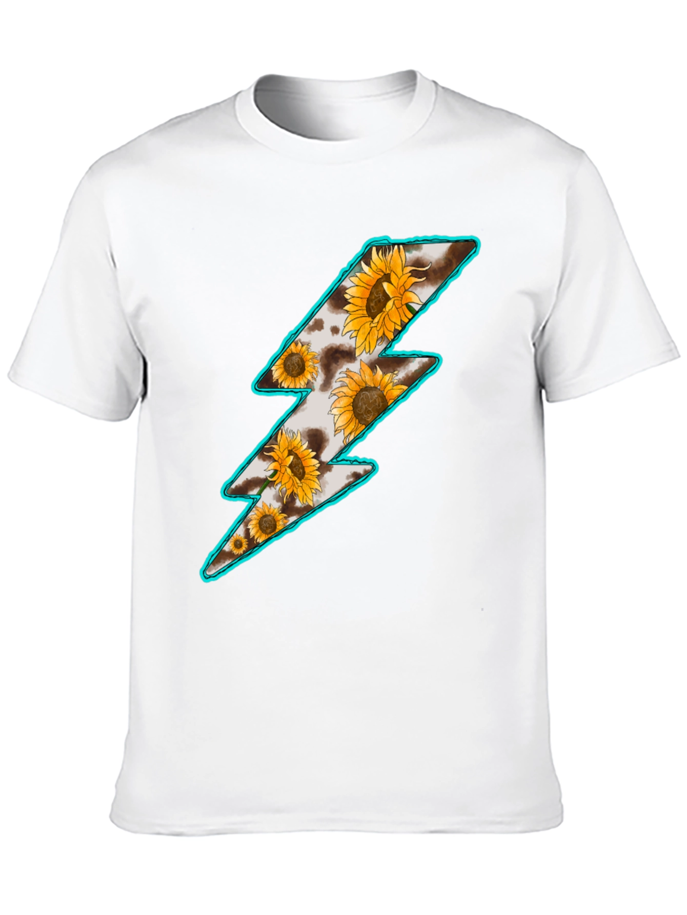 Sunflower Lightning Bolt Graphic T-Shirt