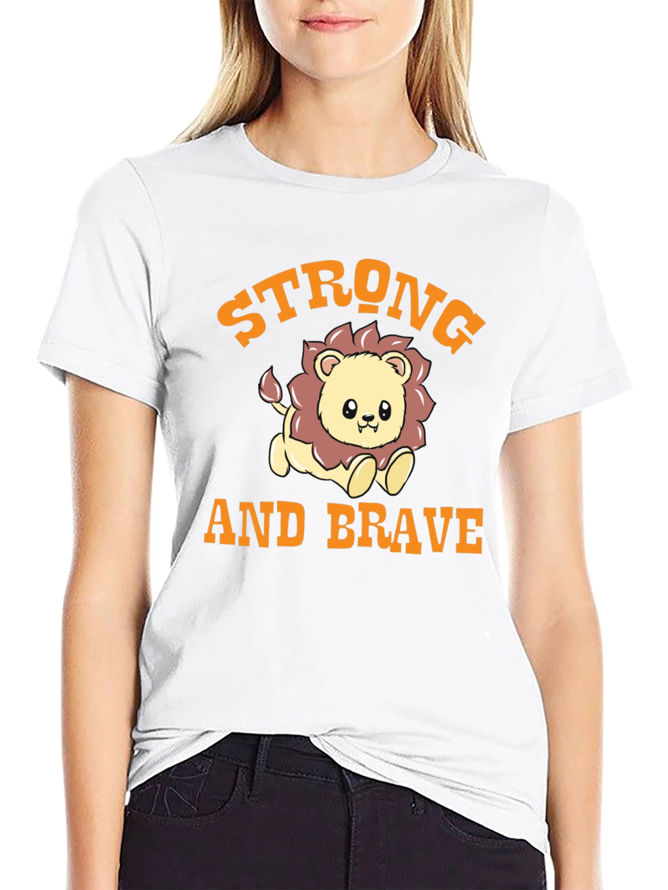 Strong and Brave Lion Graphic Tee