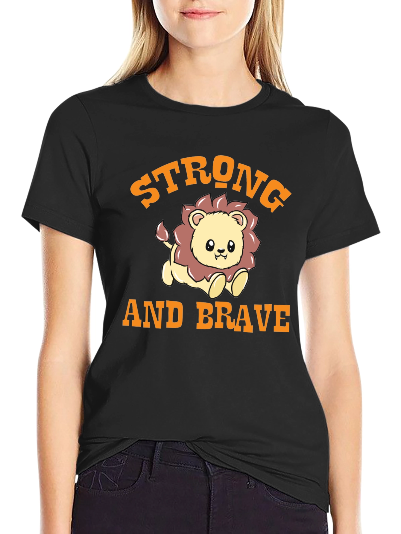Strong and Brave Lion Graphic Tee