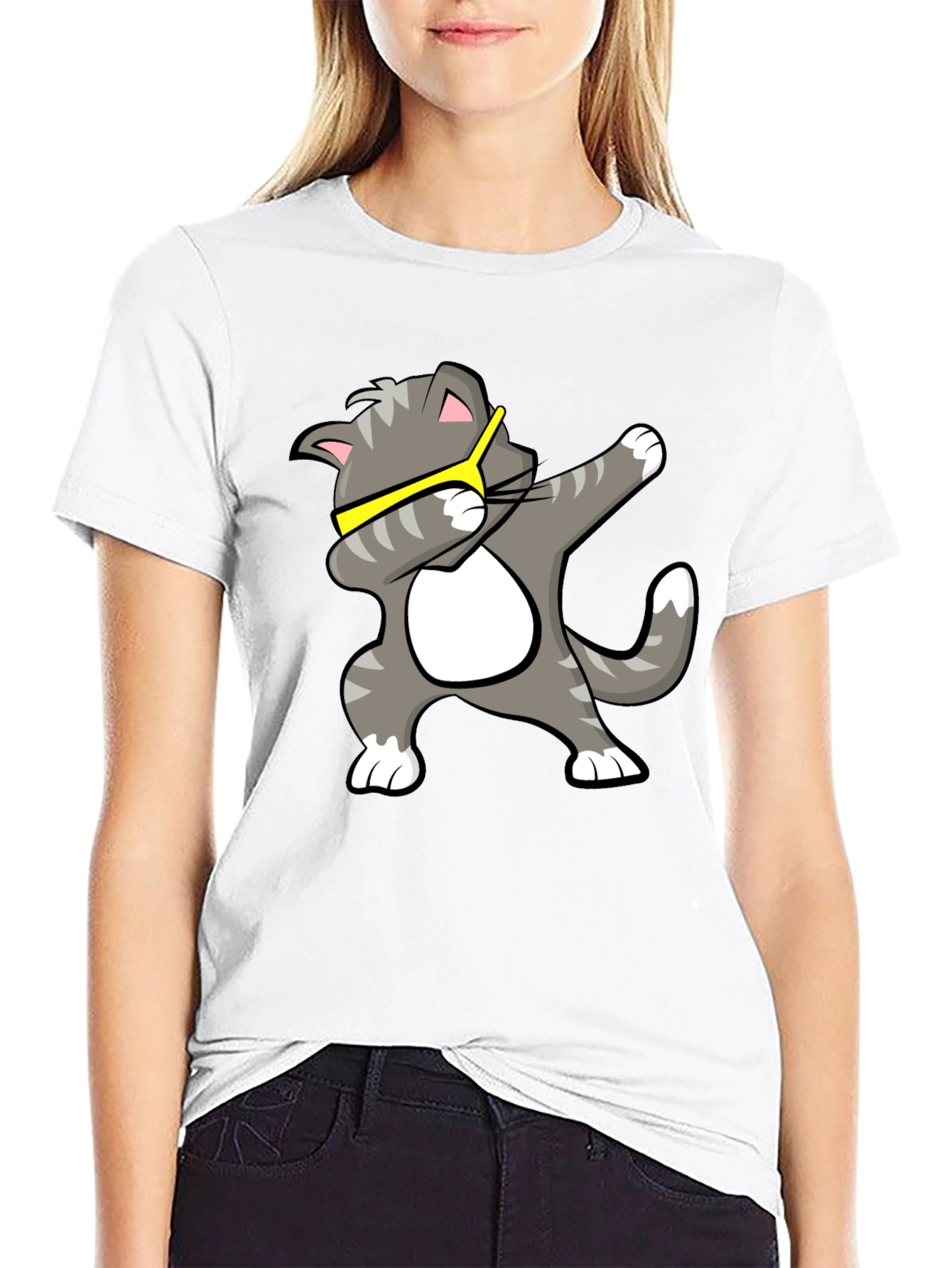 Cool Cat Dab T-Shirt - Black