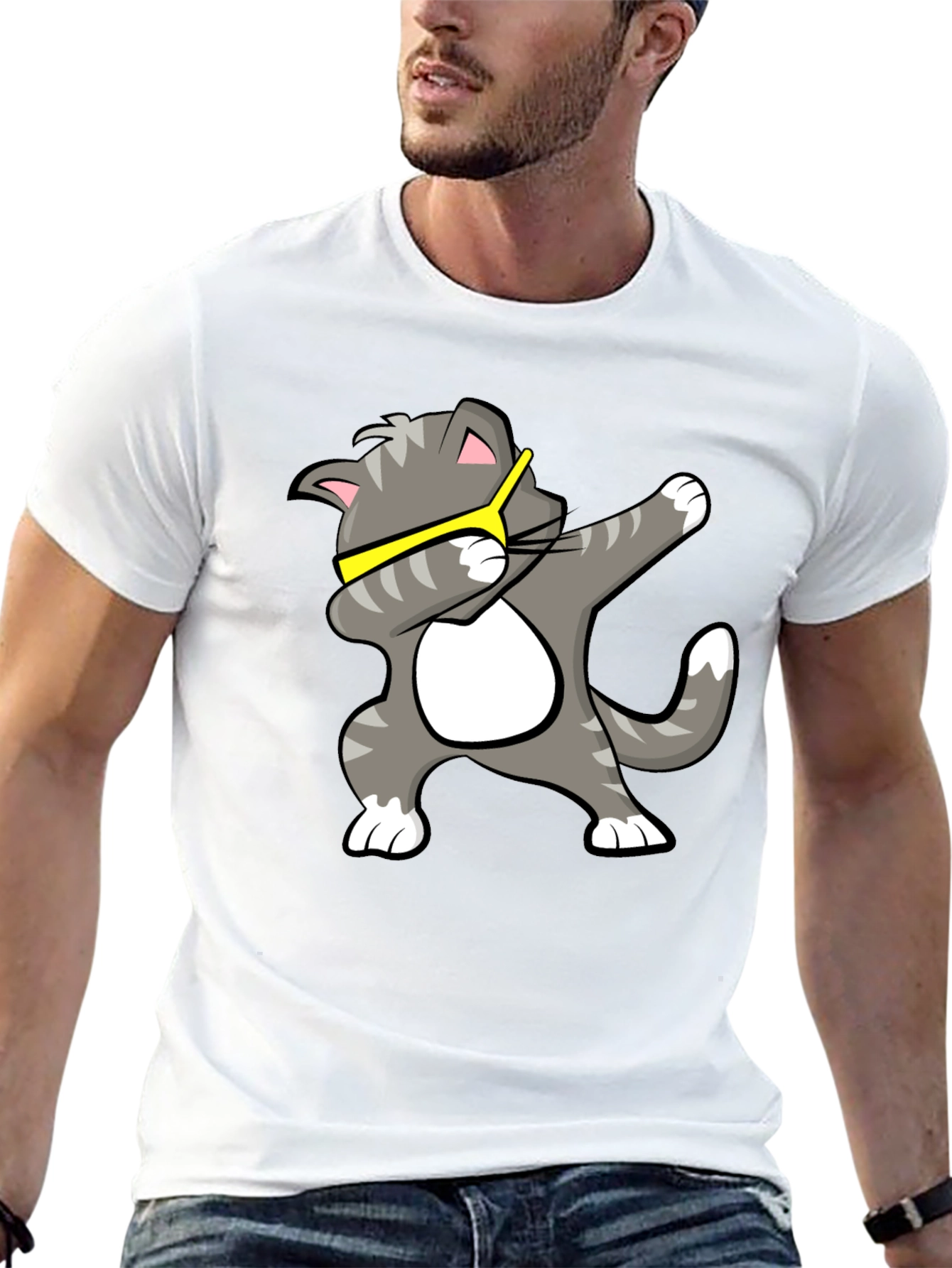 Cool Cat Dab T-Shirt - Black