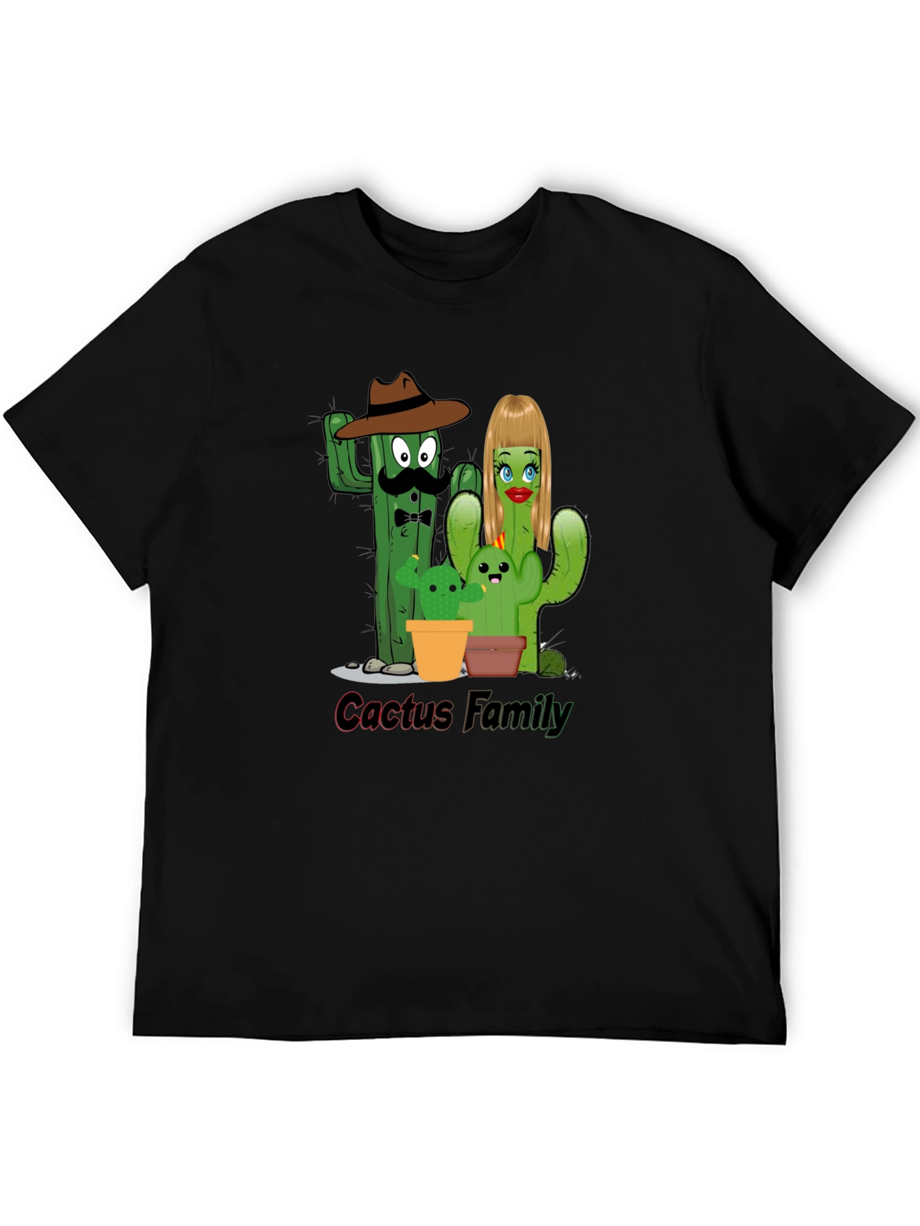 Cactus Family Graphic Tee - Fun Desert Humor