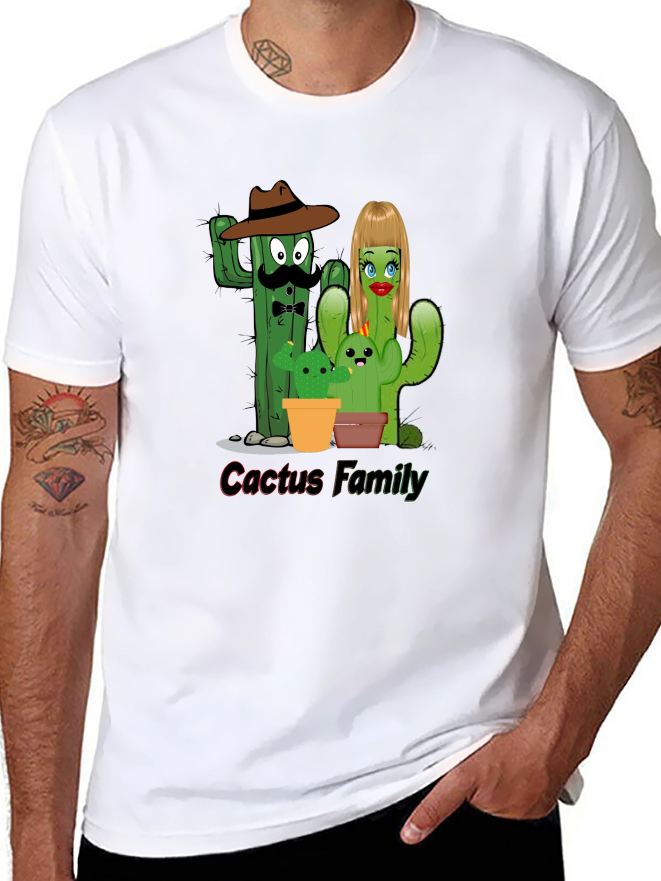Cactus Family Graphic Tee - Fun Desert Humor