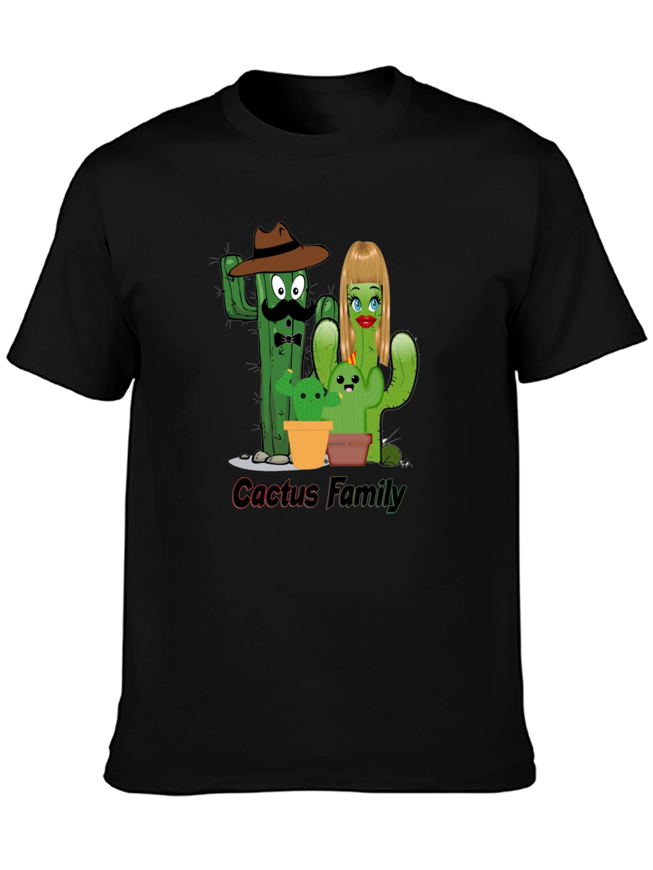 Cactus Family Graphic Tee - Fun Desert Humor