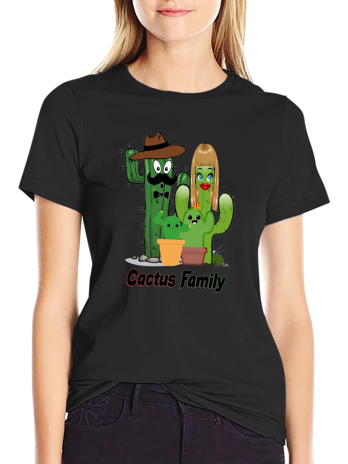 Cactus Family Graphic Tee - Fun Desert Humor