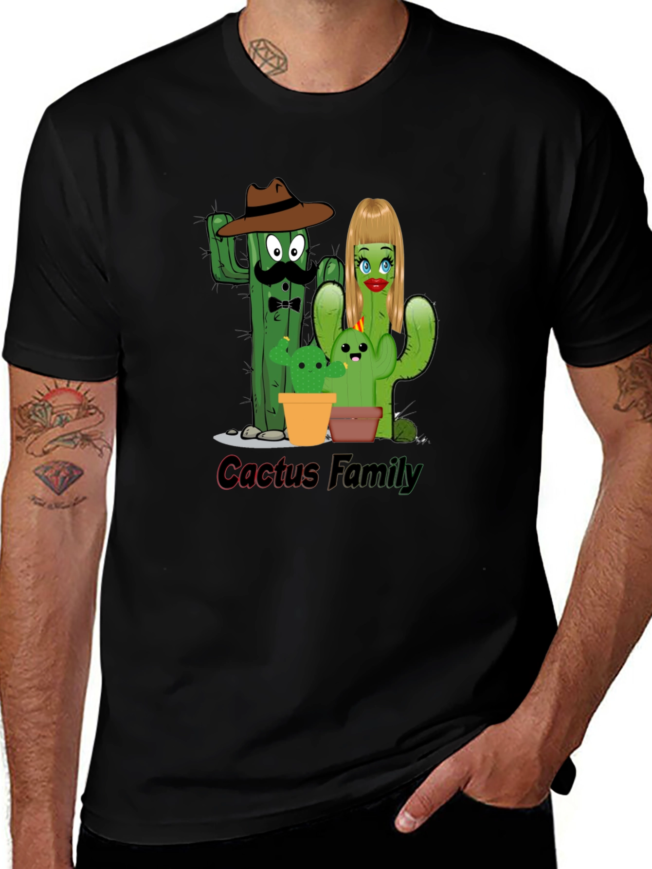 Cactus Family Graphic Tee - Fun Desert Humor