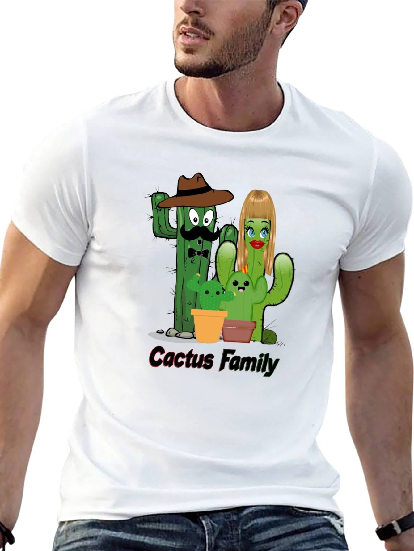 Cactus Family Graphic Tee - Fun Desert Humor