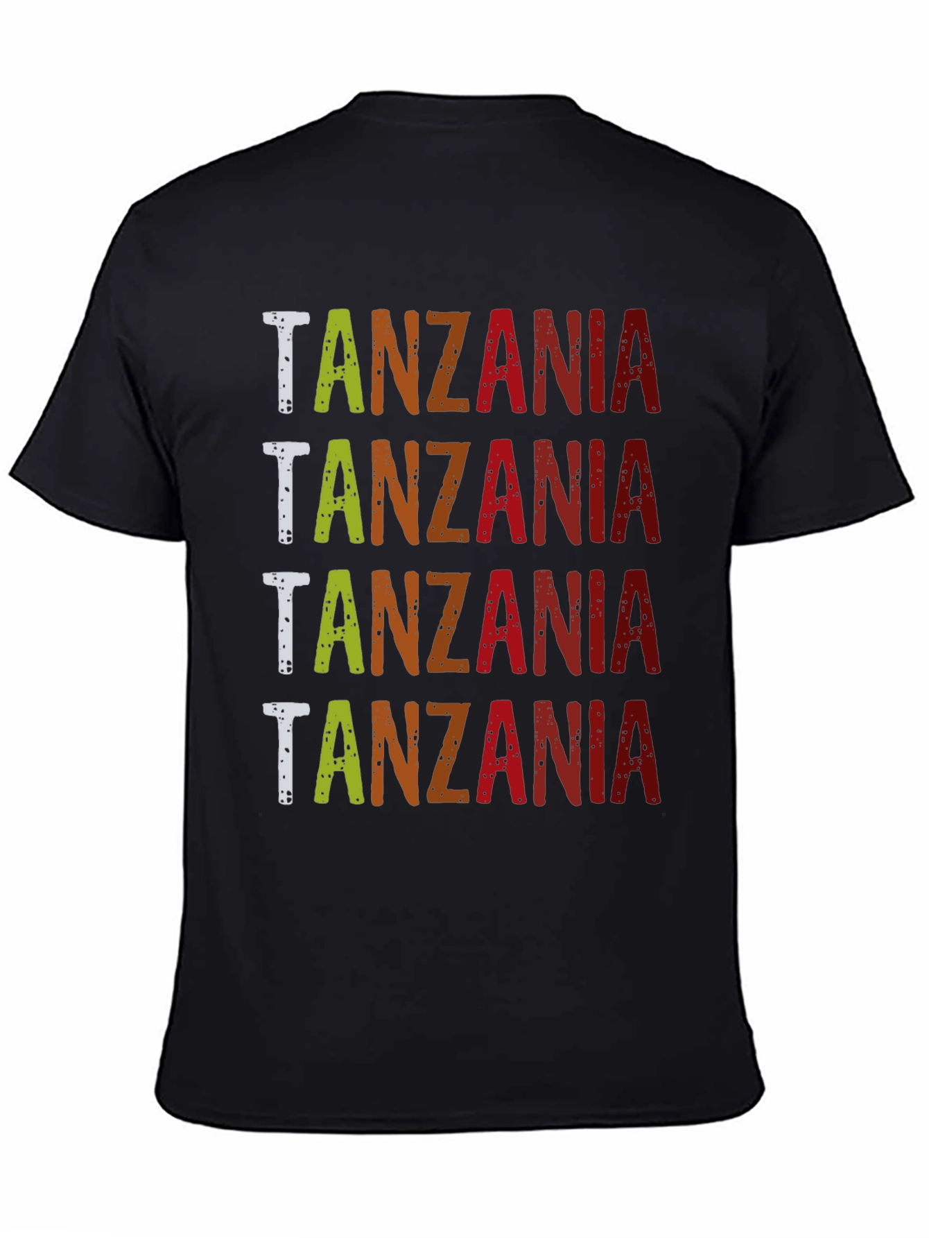 Tanzania Graphic Tee - Retro Style Black T-Shirt