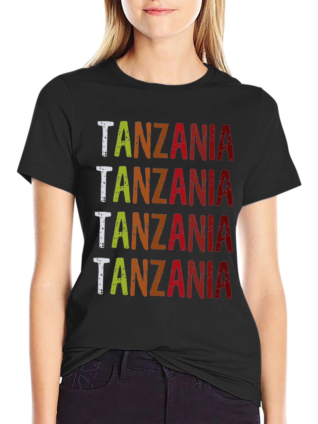 Tanzania Graphic Tee - Retro Style Black T-Shirt
