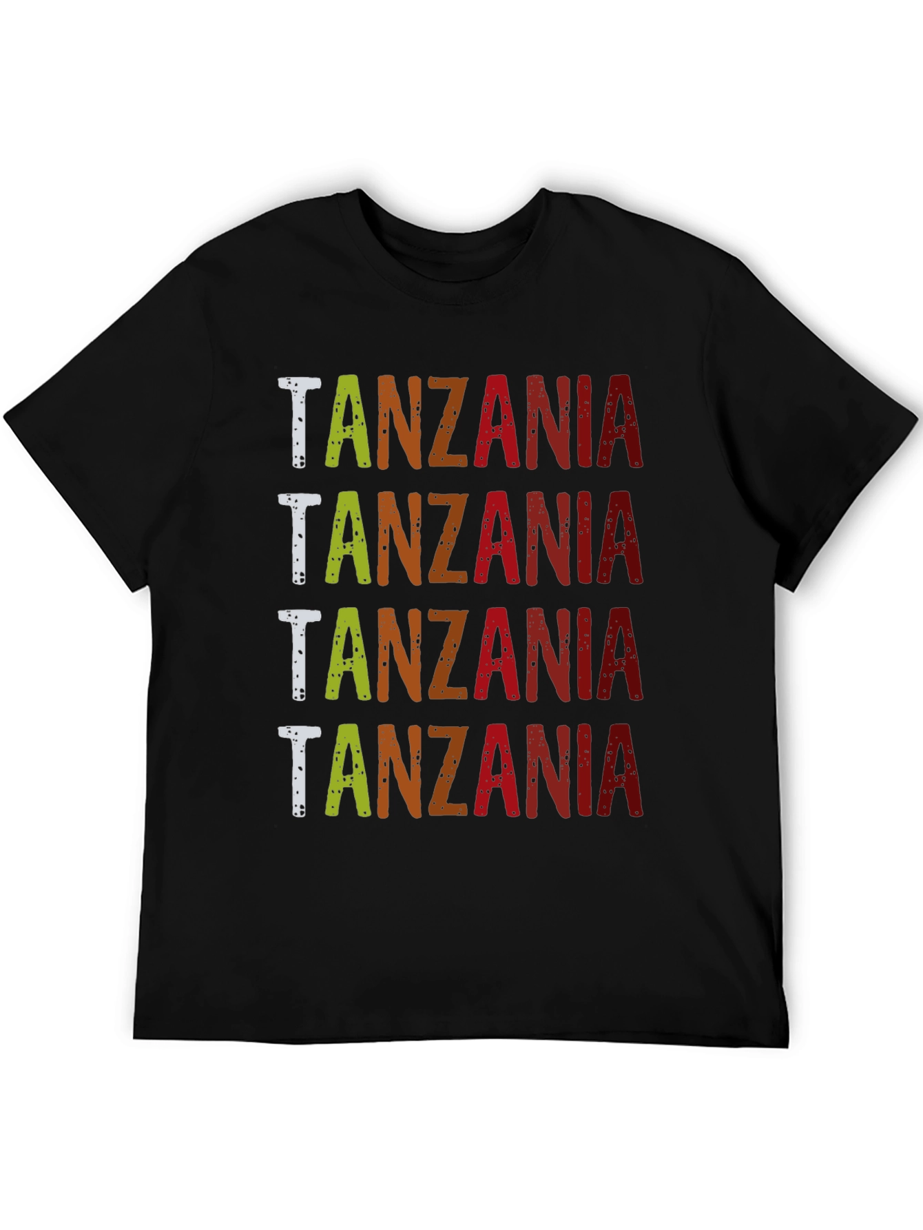 Tanzania Graphic Tee - Retro Style Black T-Shirt