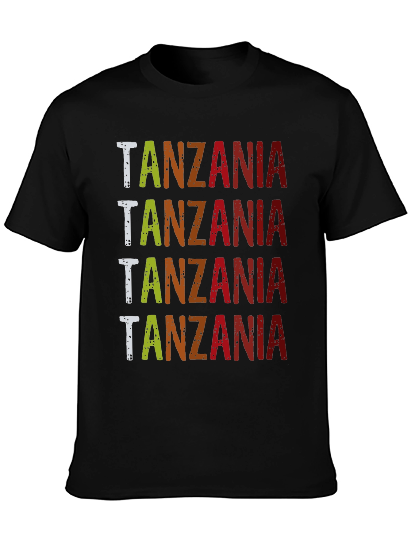 Tanzania Graphic Tee - Retro Style Black T-Shirt