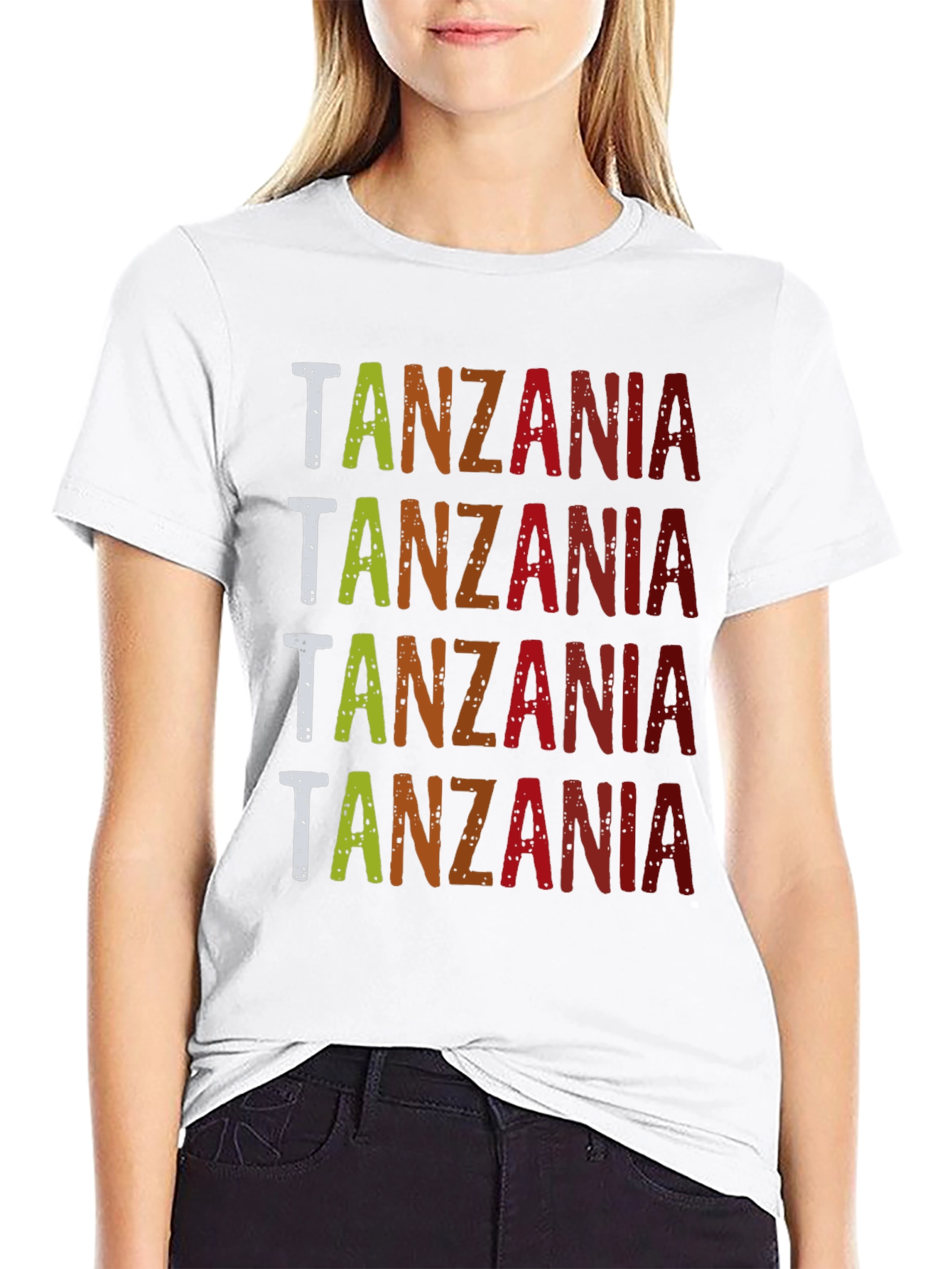 Tanzania Graphic Tee - Retro Style Black T-Shirt