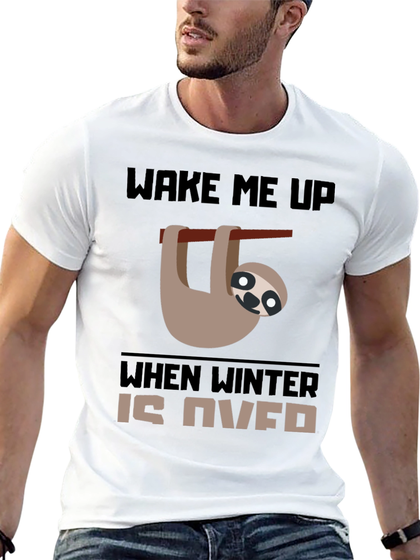Wake Me Up When Winter Is Over Sloth Tee