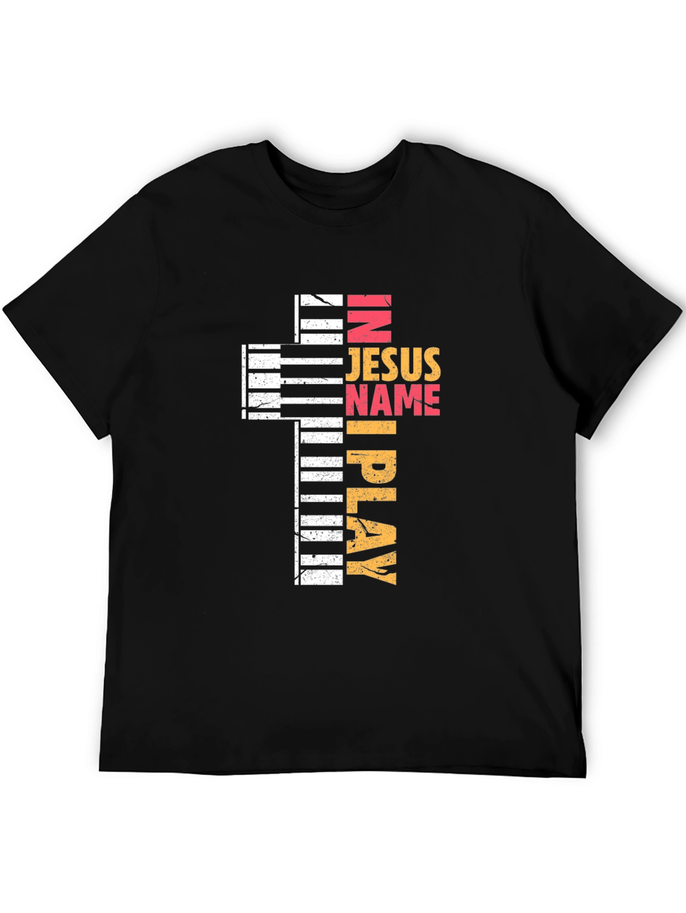 In Jesus Name I Play Black T-Shirt