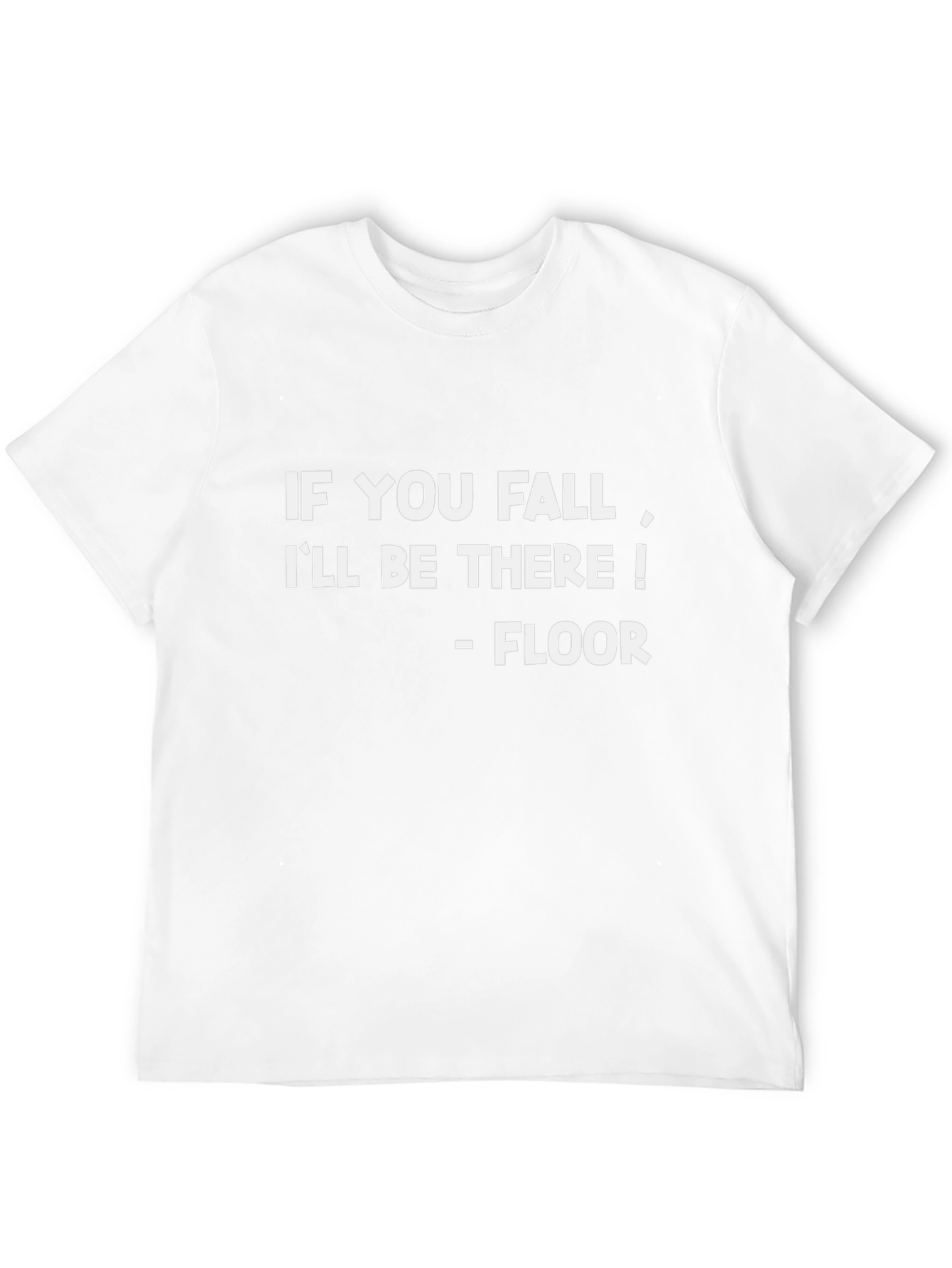Funny If You Fall Black Cotton Graphic Tee
