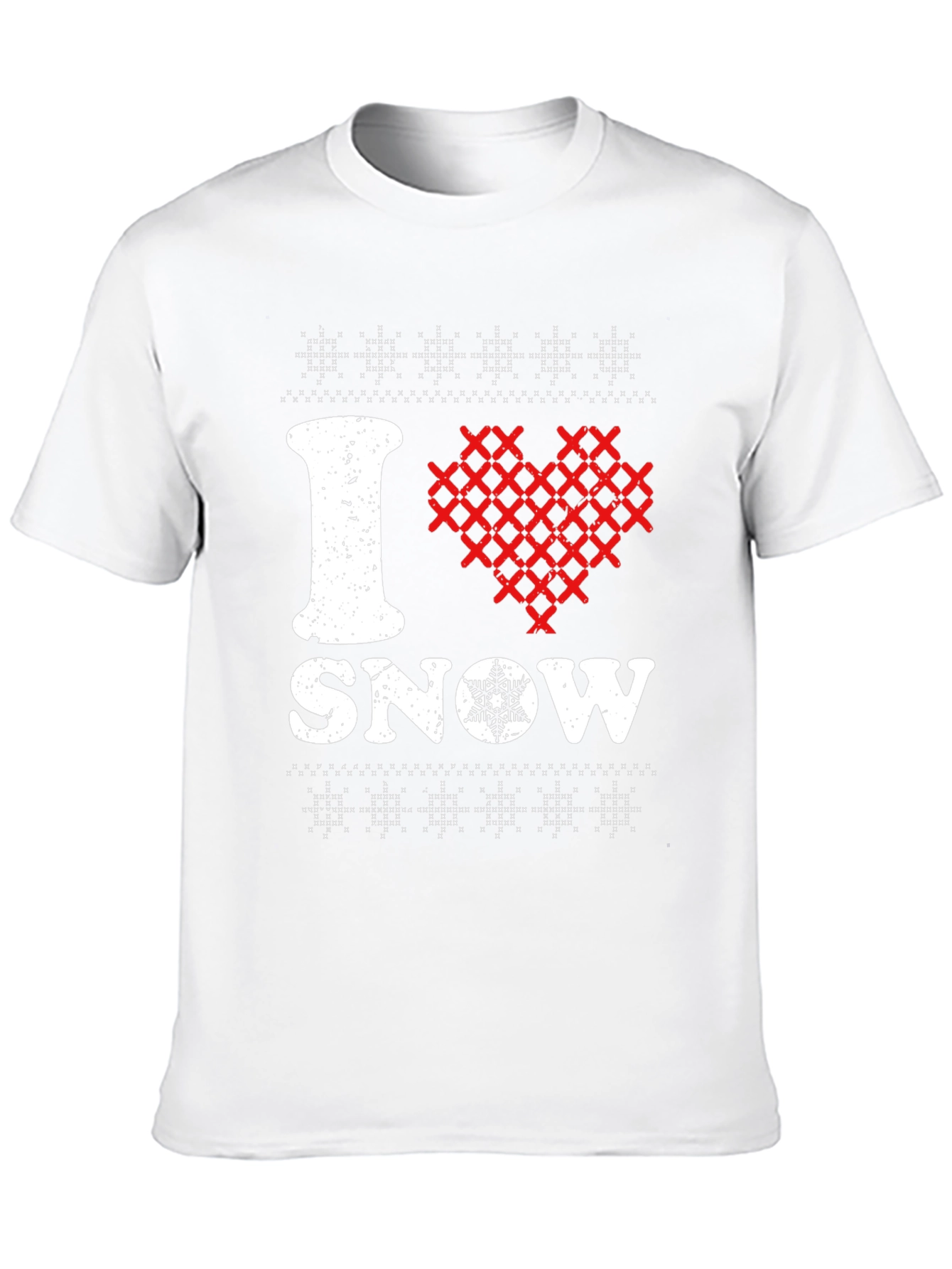 I Heart Snow Holiday Crew Neck T-Shirt
