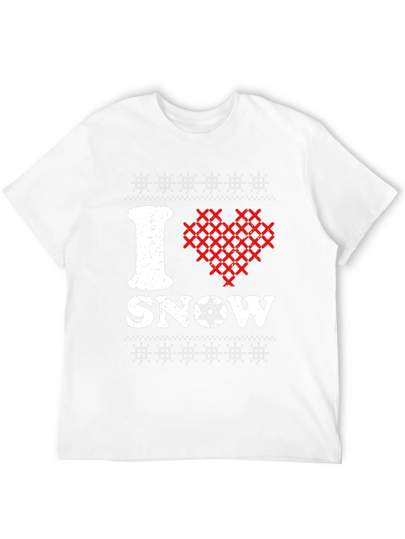 I Heart Snow Holiday Crew Neck T-Shirt