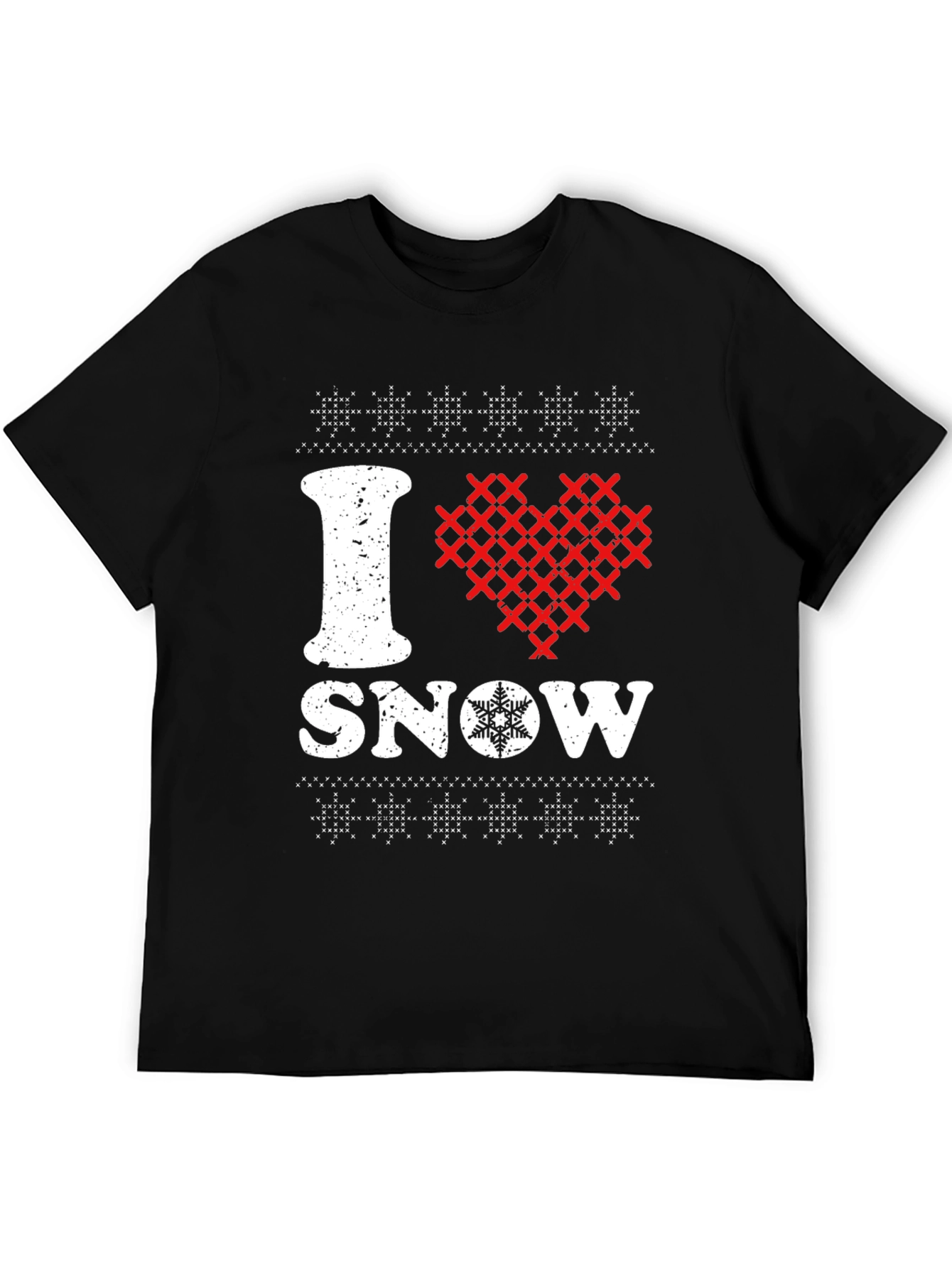 I Heart Snow Holiday Crew Neck T-Shirt