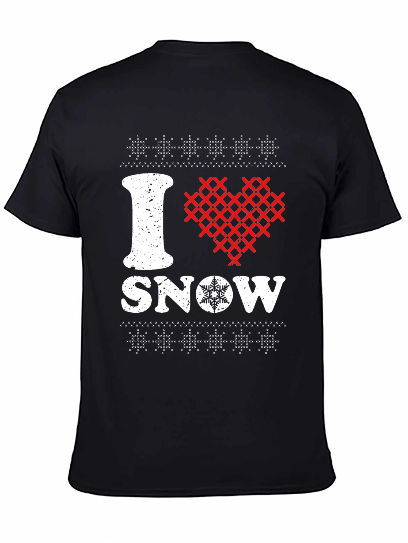I Heart Snow Holiday Crew Neck T-Shirt