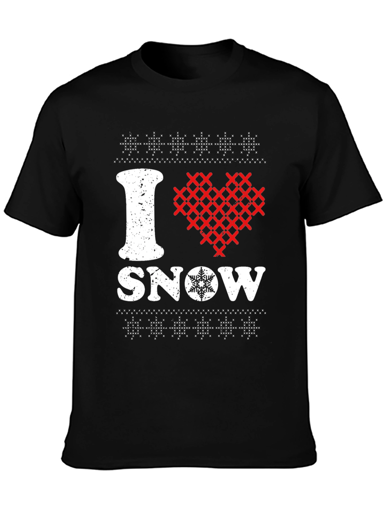 I Heart Snow Holiday Crew Neck T-Shirt