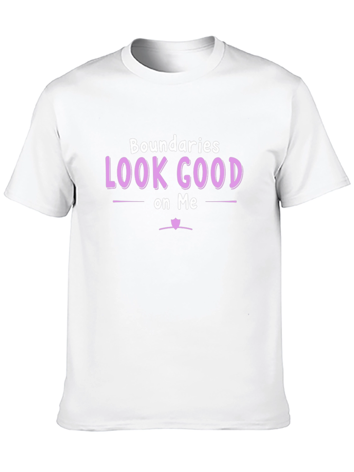 Boundaries Look Good on Me Black T-Shirt