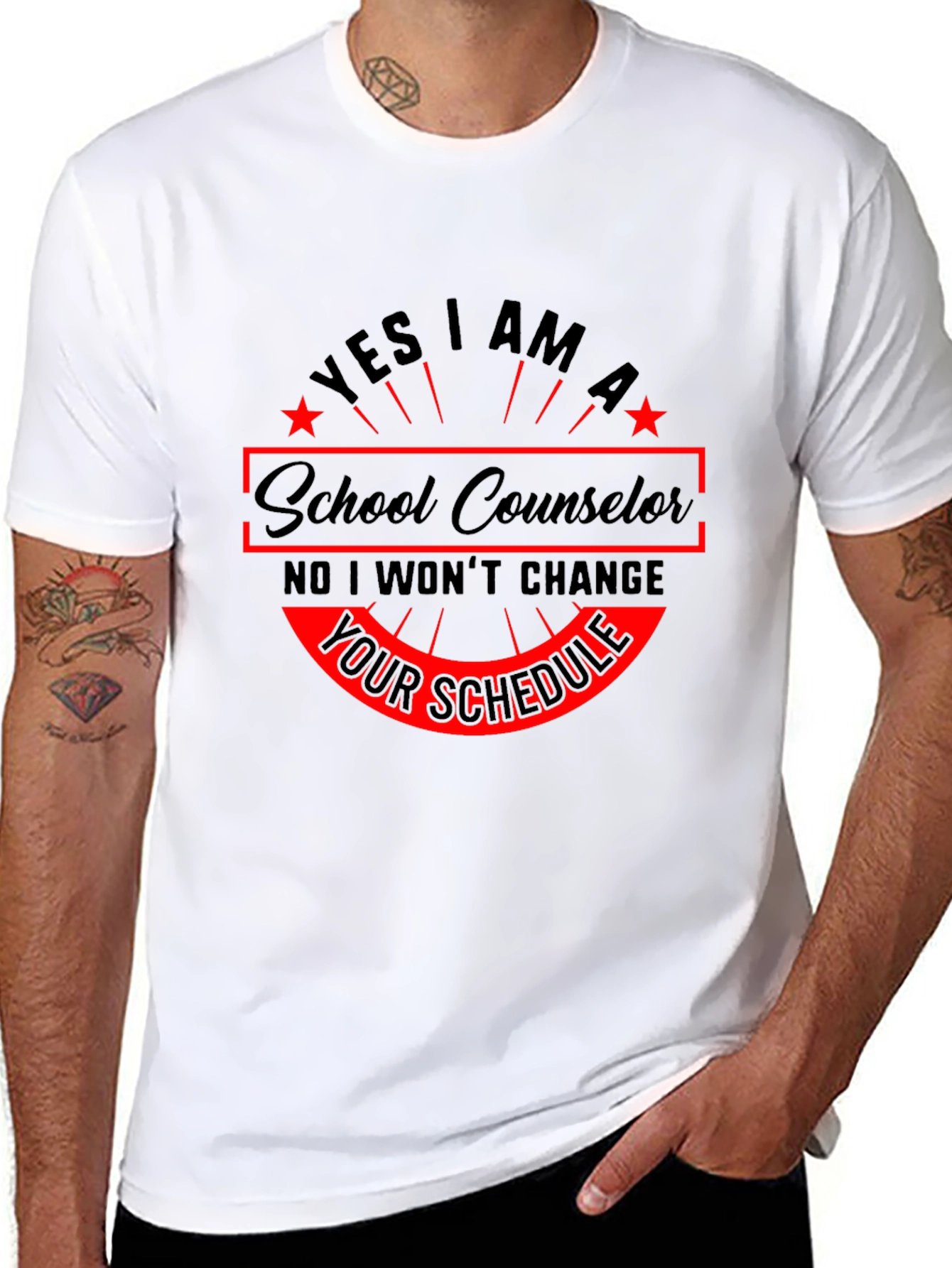 School Counselor T-Shirt - Yes I Am Design