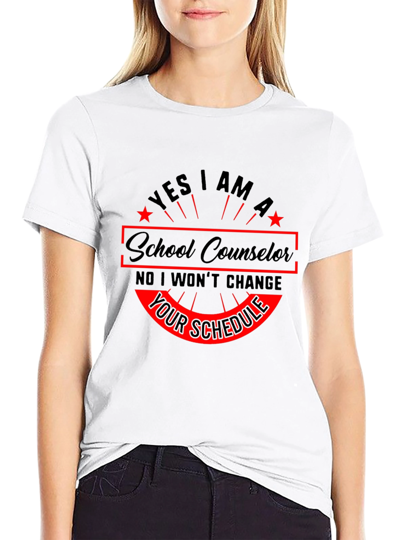 School Counselor T-Shirt - Yes I Am Design