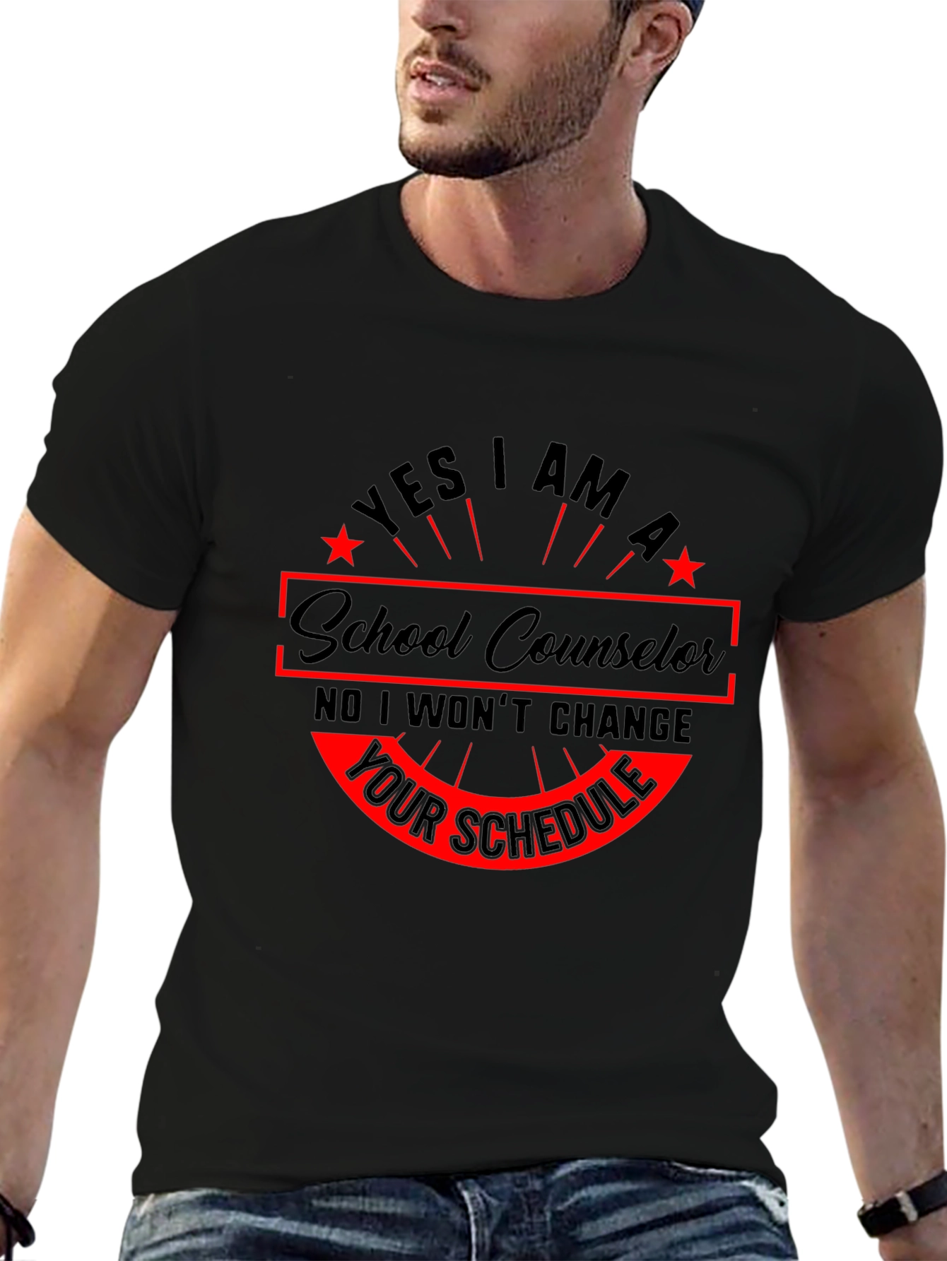 School Counselor T-Shirt - Yes I Am Design