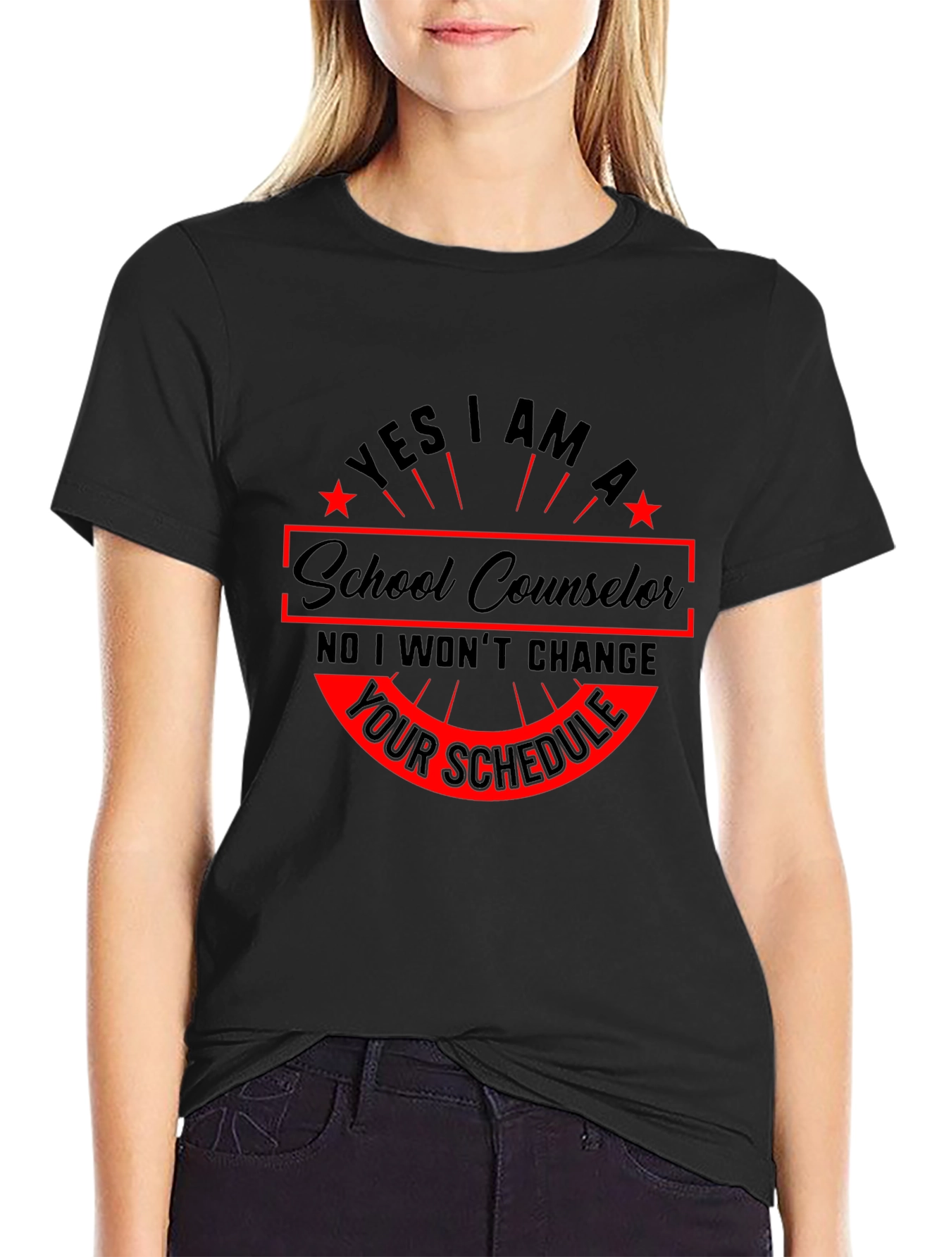School Counselor T-Shirt - Yes I Am Design