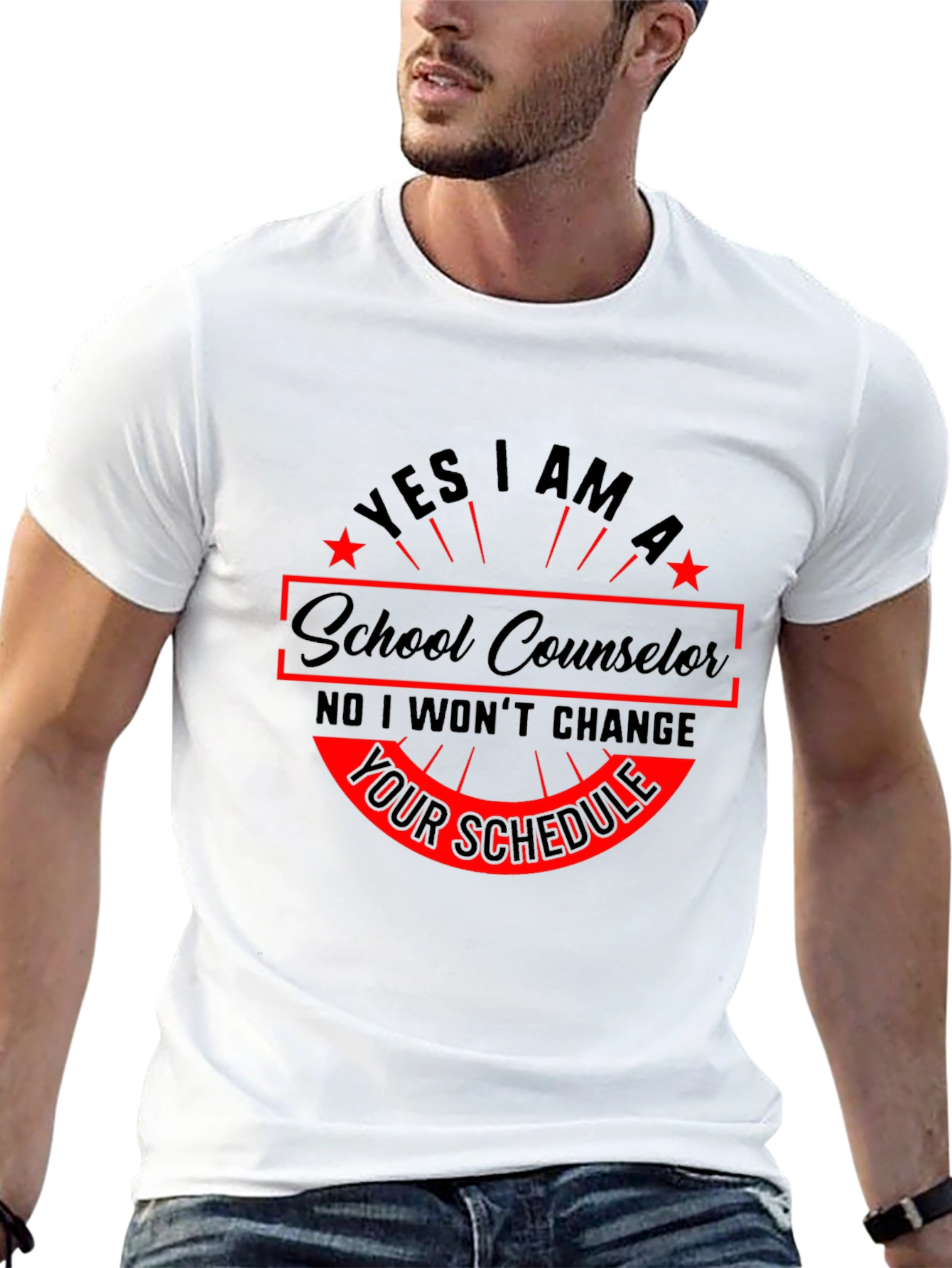 School Counselor T-Shirt - Yes I Am Design