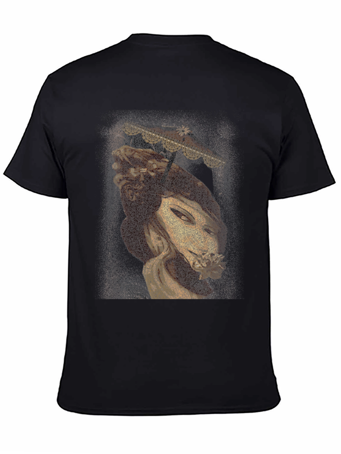 Golden Woman Graphic Tee - Unique Art Print