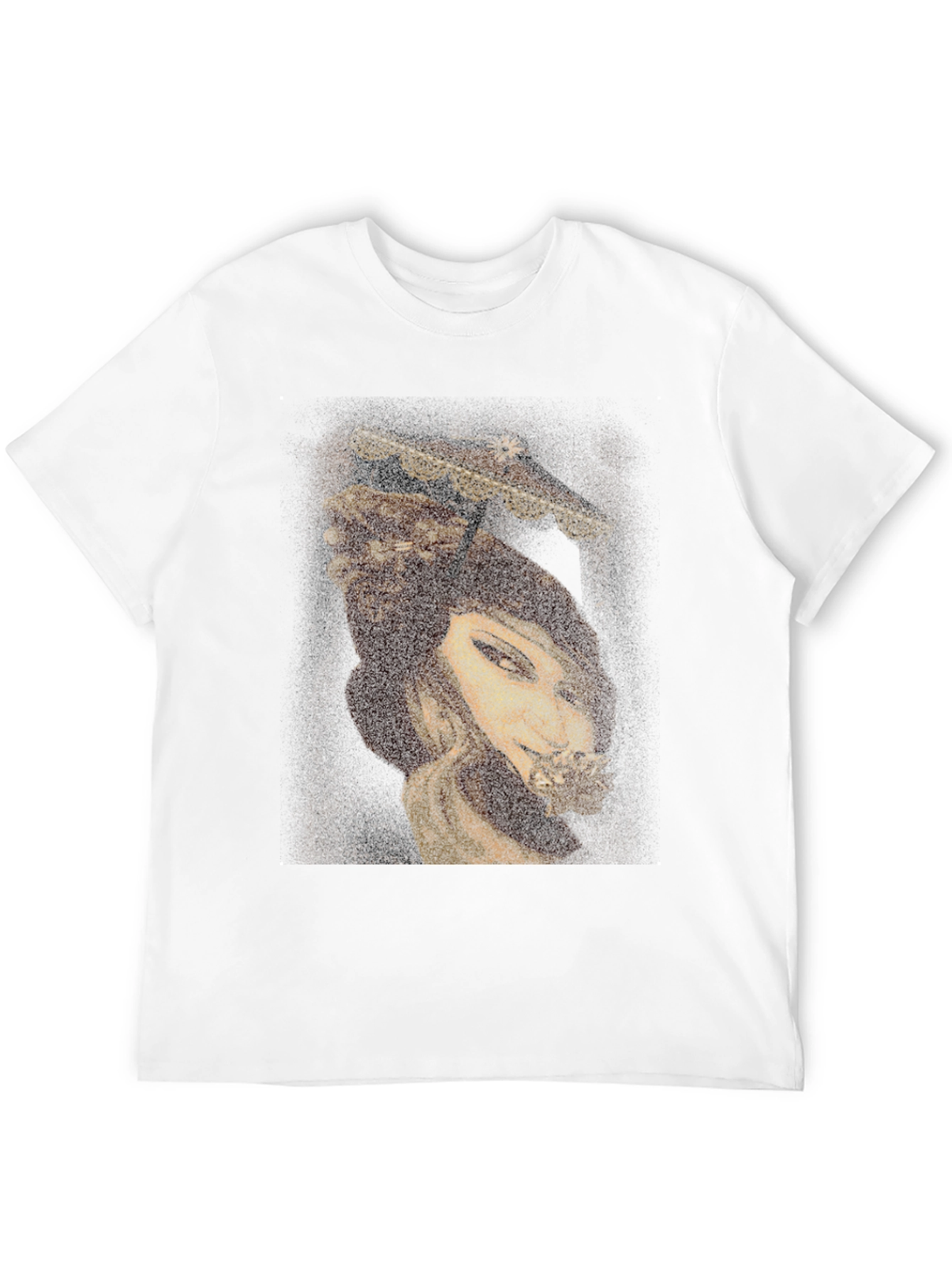 Golden Woman Graphic Tee - Unique Art Print