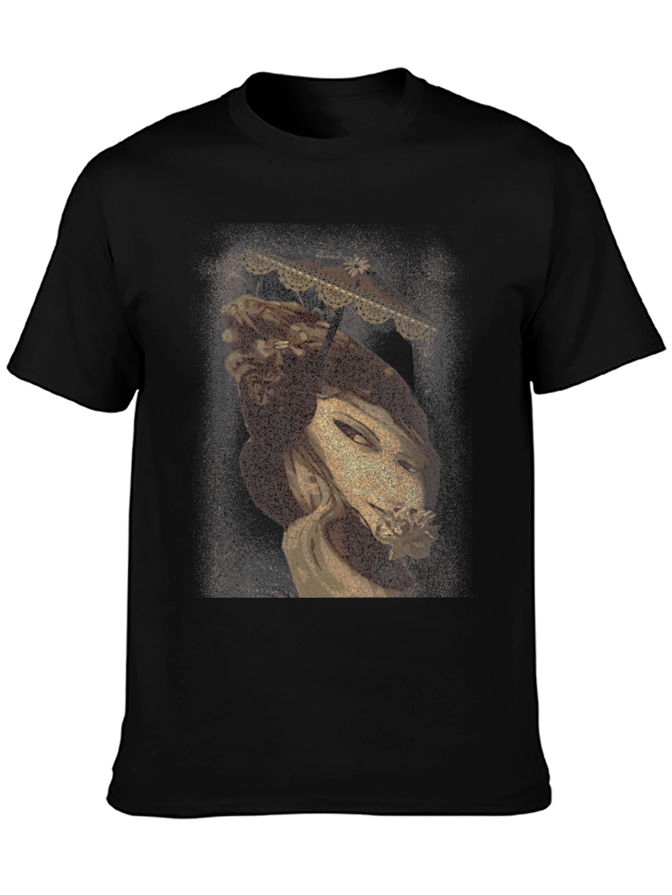 Golden Woman Graphic Tee - Unique Art Print