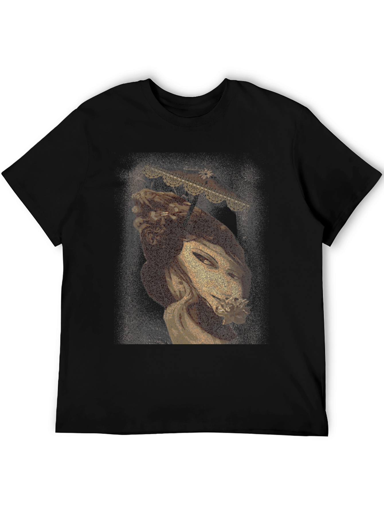 Golden Woman Graphic Tee - Unique Art Print