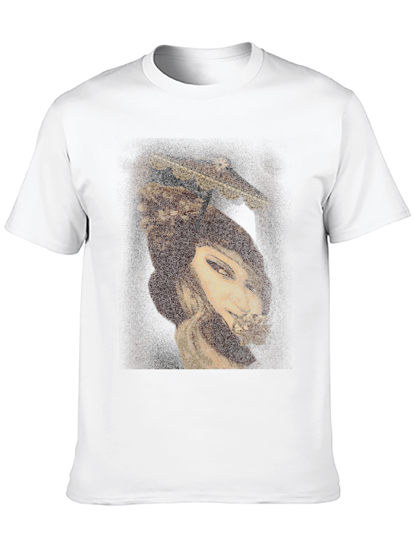Golden Woman Graphic Tee - Unique Art Print