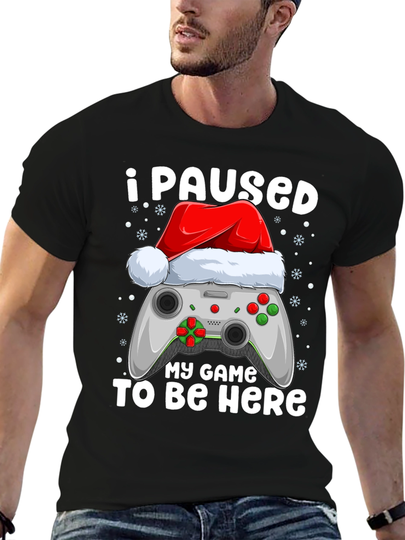 I Paused My Game Christmas T-Shirt