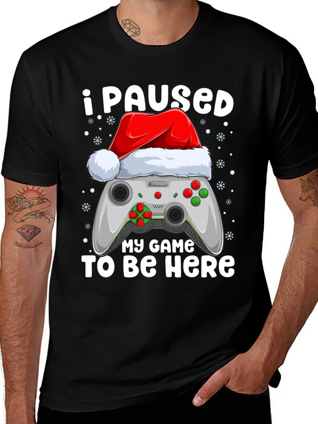 I Paused My Game Christmas T-Shirt