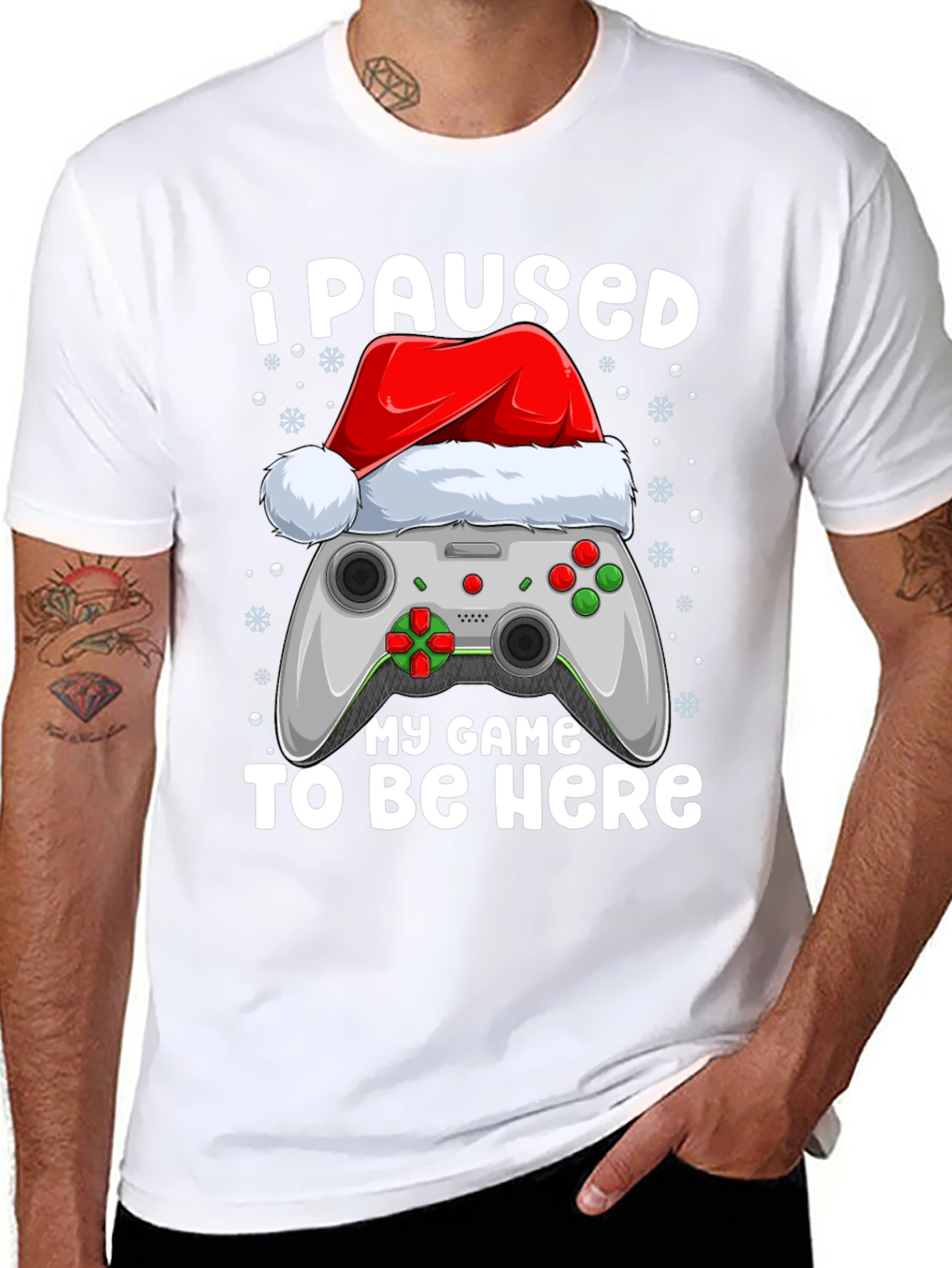 I Paused My Game Christmas T-Shirt