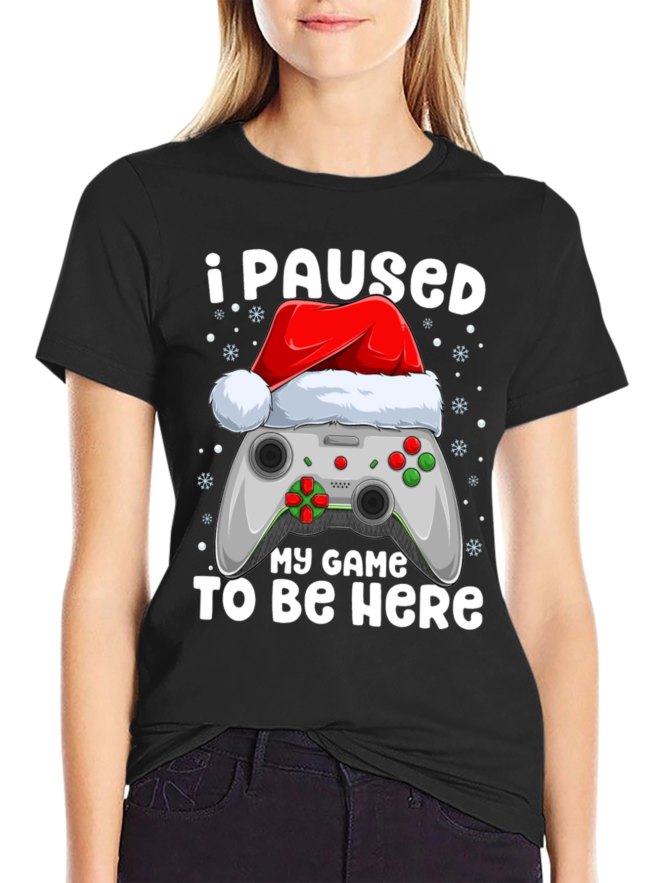 I Paused My Game Christmas T-Shirt